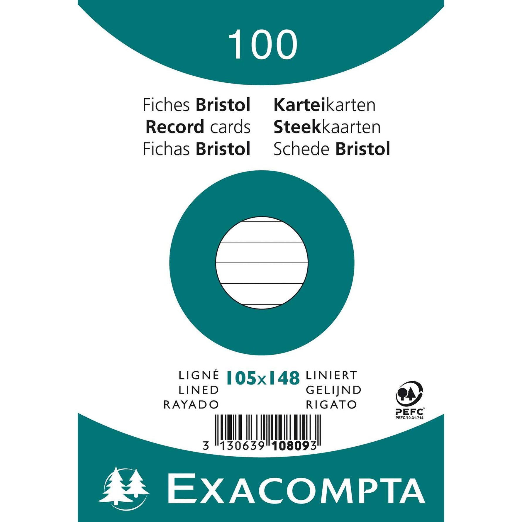 Exacompta Karteikarte DIN A6 liniert