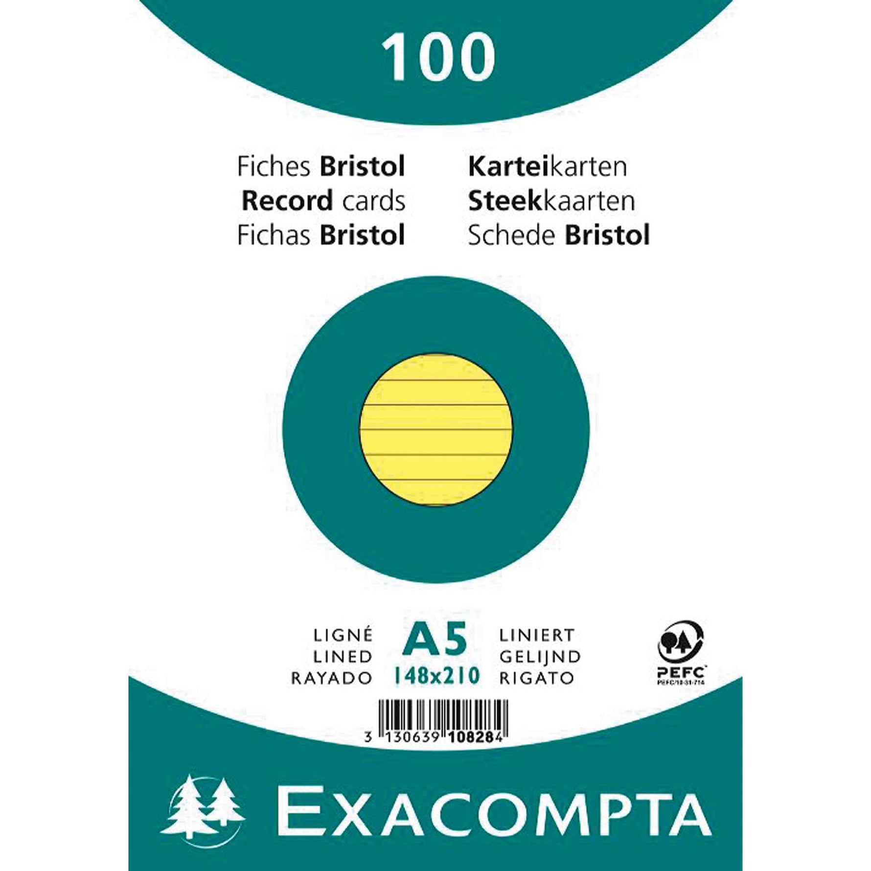 Exacompta Karteikarte DIN A5 liniert