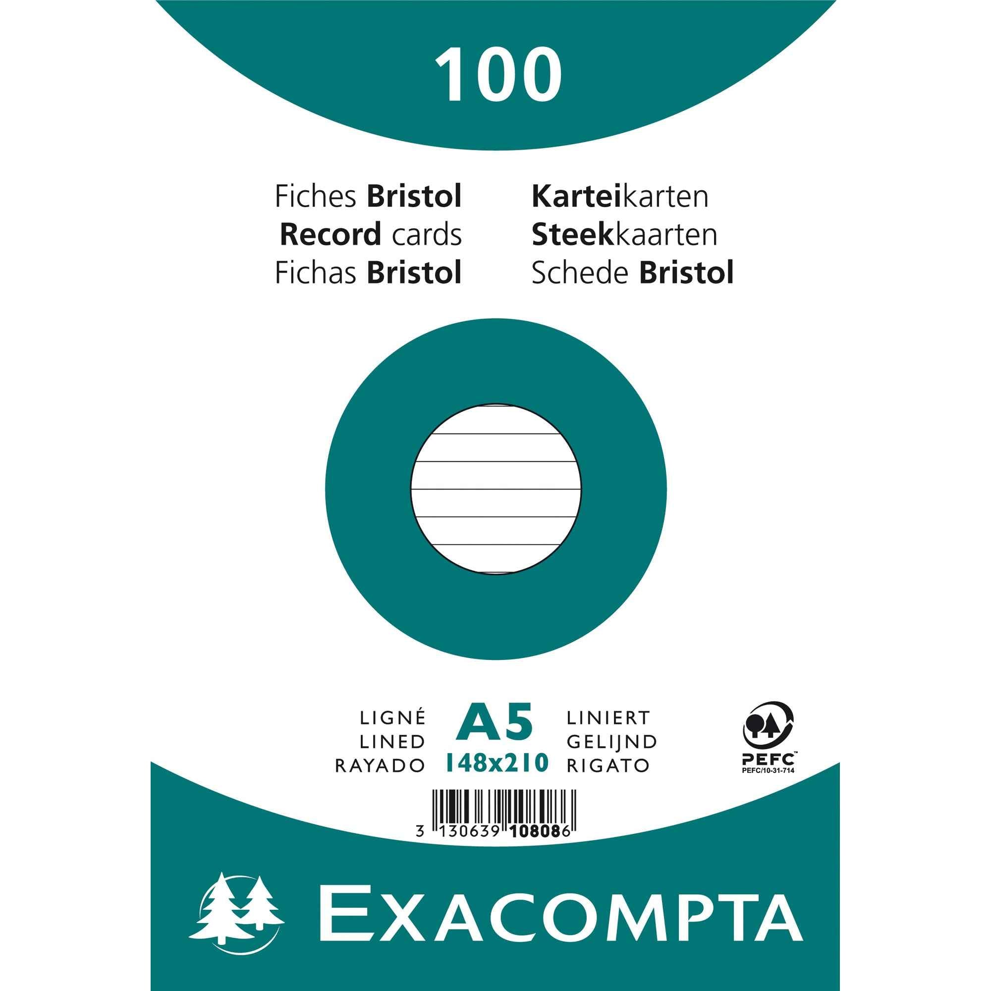 Exacompta Karteikarte DIN A5 liniert