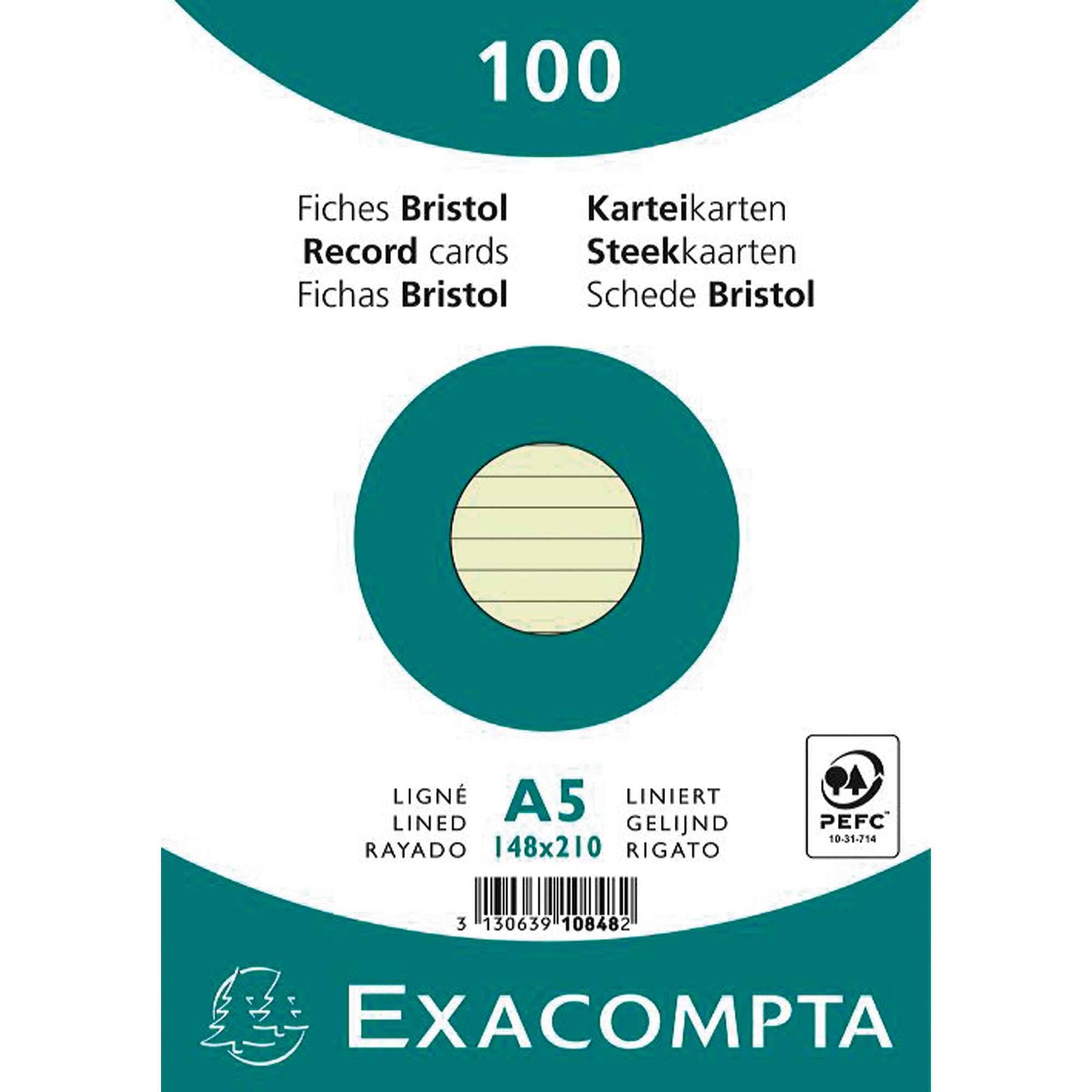 Exacompta Karteikarte DIN A5 liniert