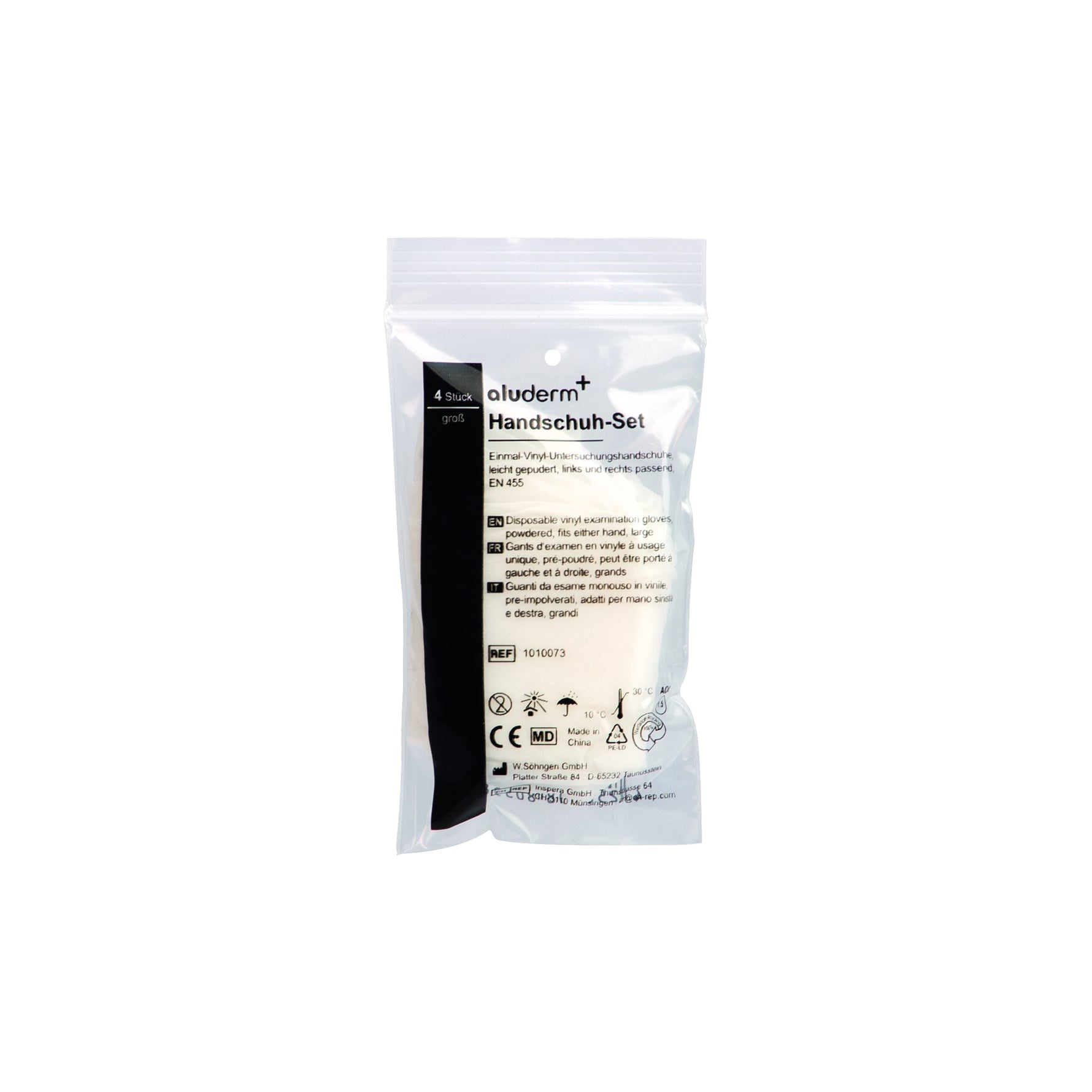 aluderm Handschuh-Set groß Vinyl 4St – Wiepa Bürofachpartner