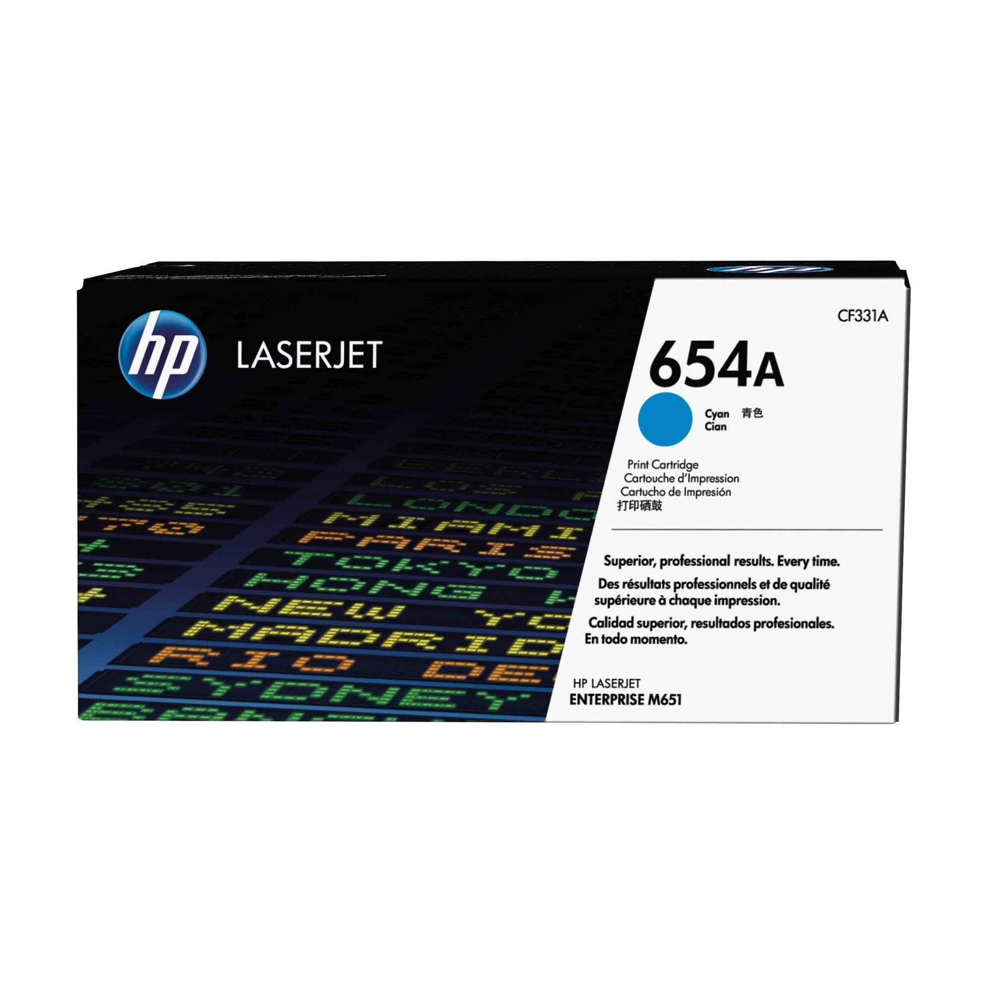 HP Toner 654A cyan