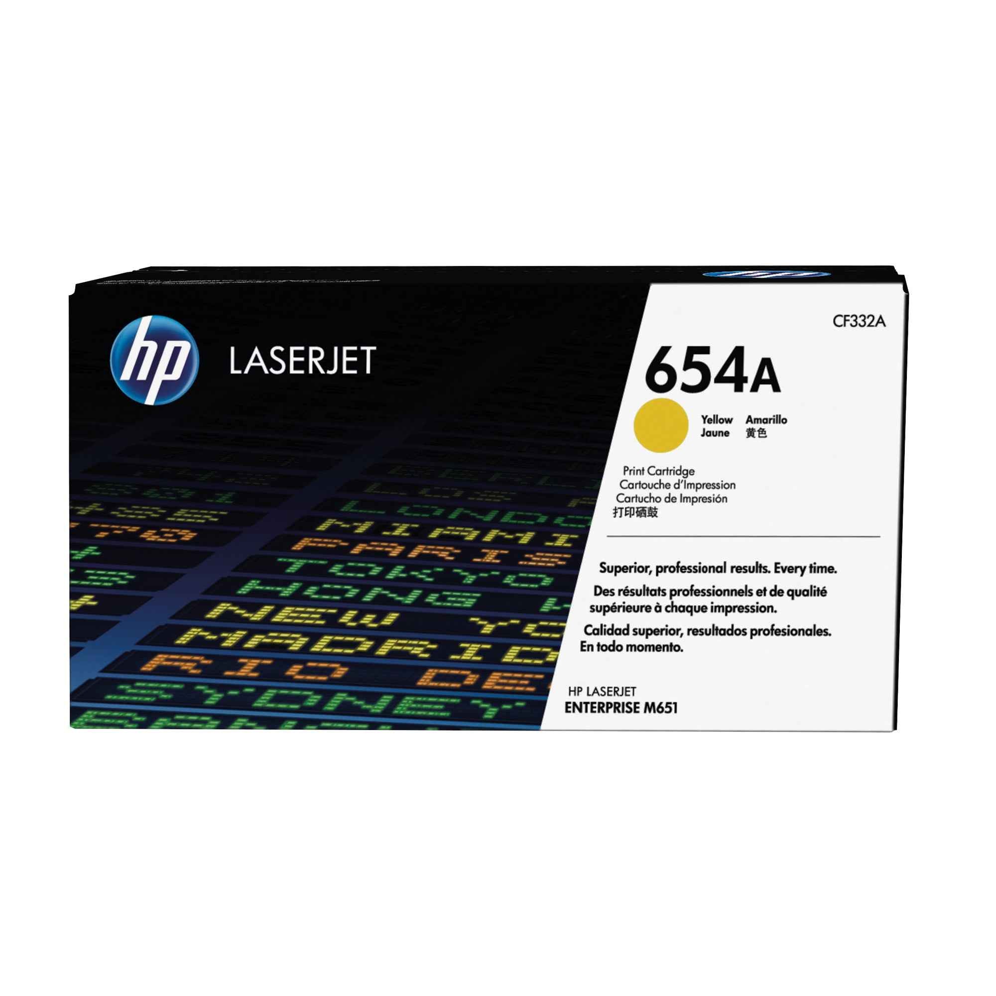 HP Toner 654A gelb