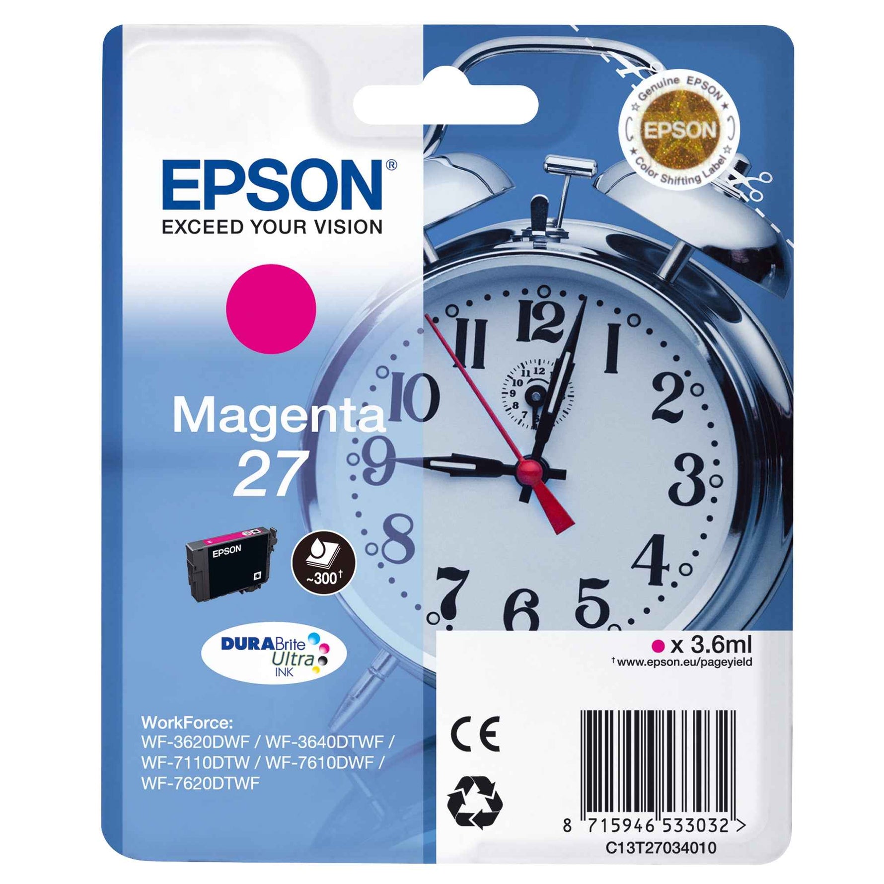 Epson Tintenpatrone 27 magenta