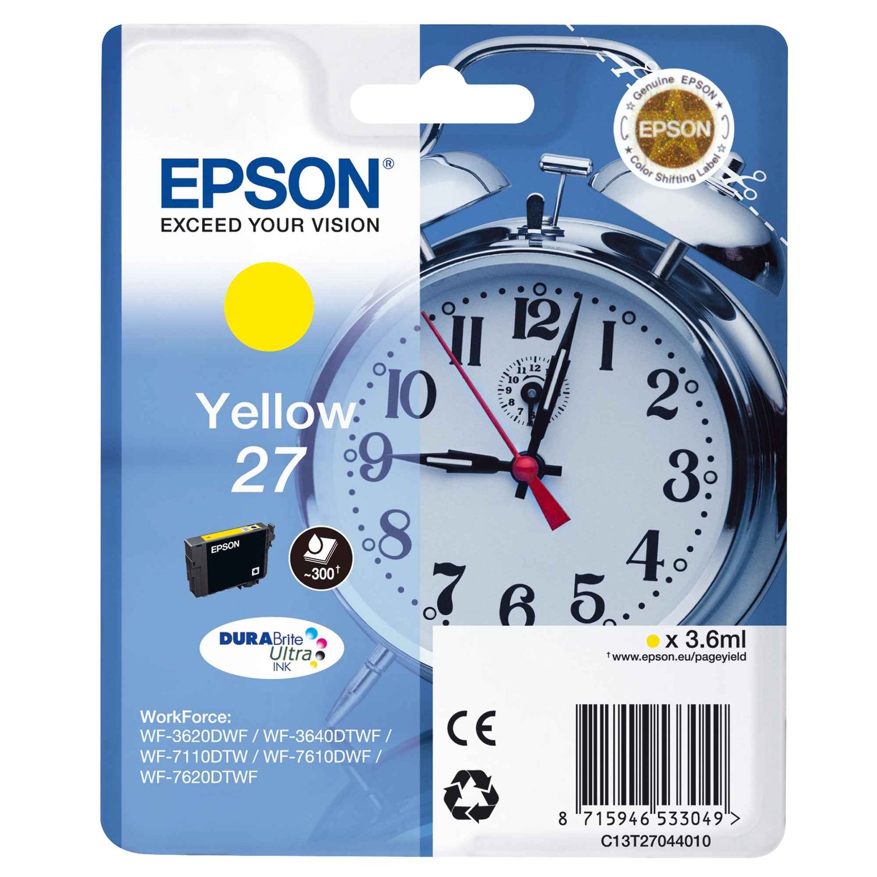 Epson Tintenpatrone 27 gelb