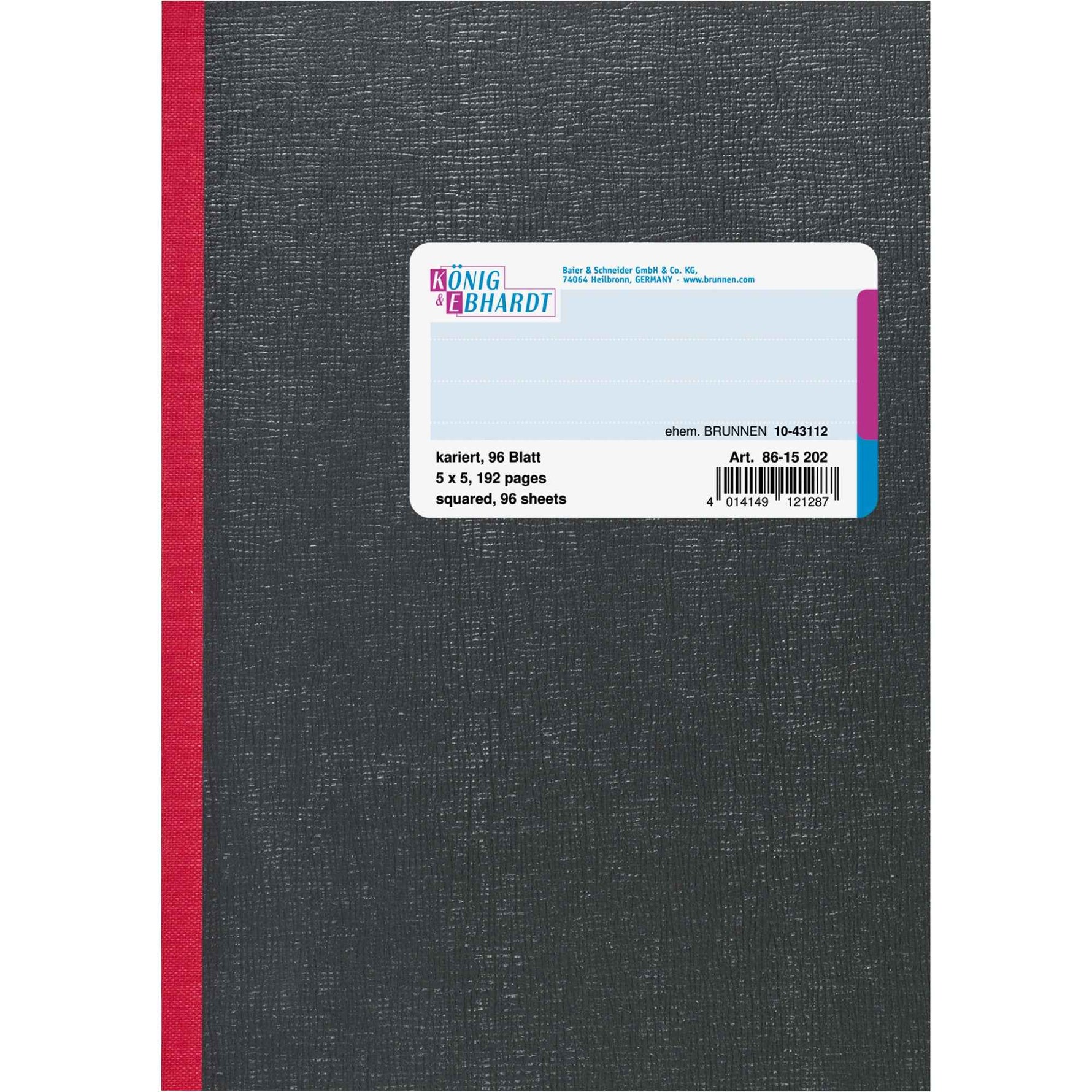 König & Ebhardt Geschäftsbuch Hartpappe