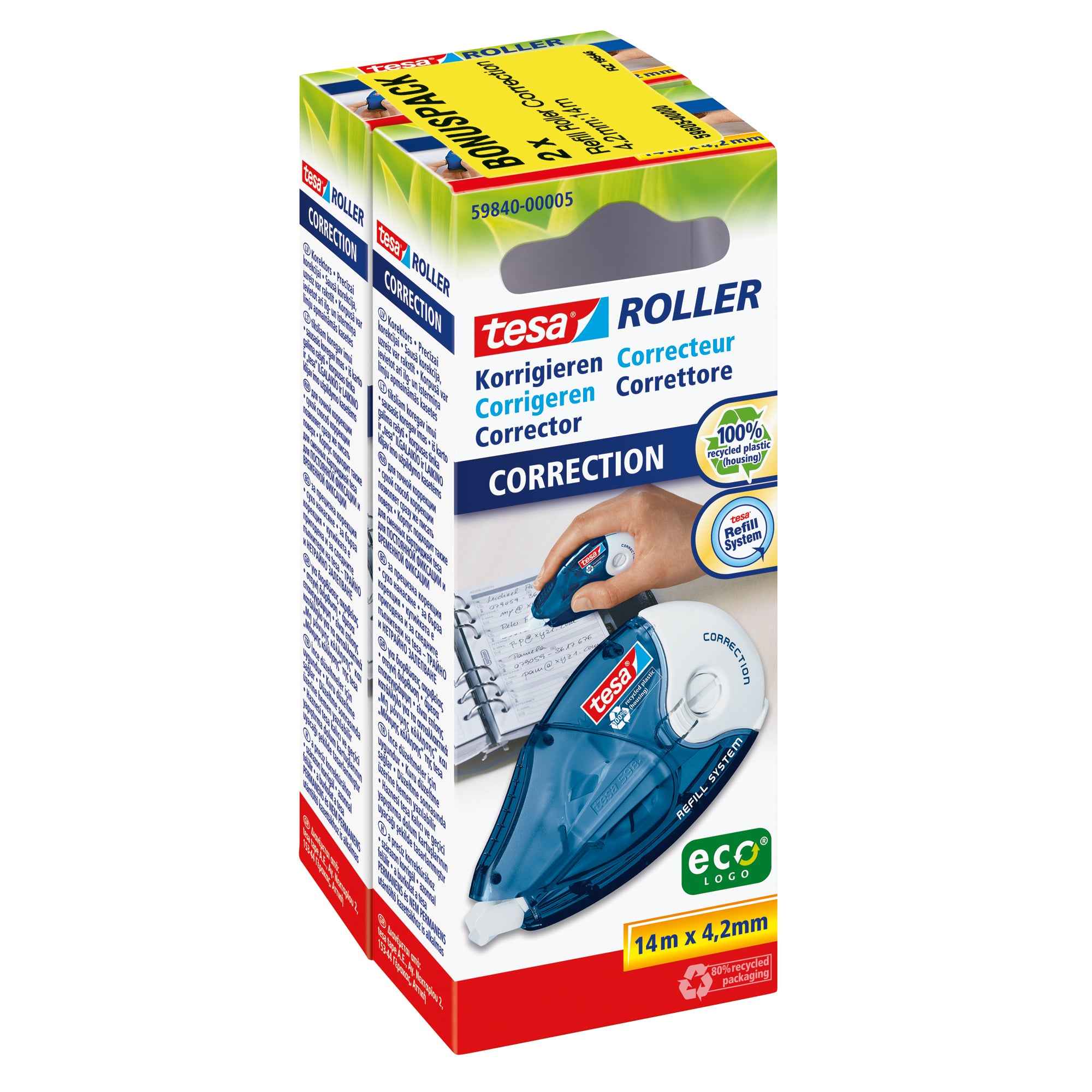 tesa® Korrekturroller 4,2 mm x 14 m (B x L)