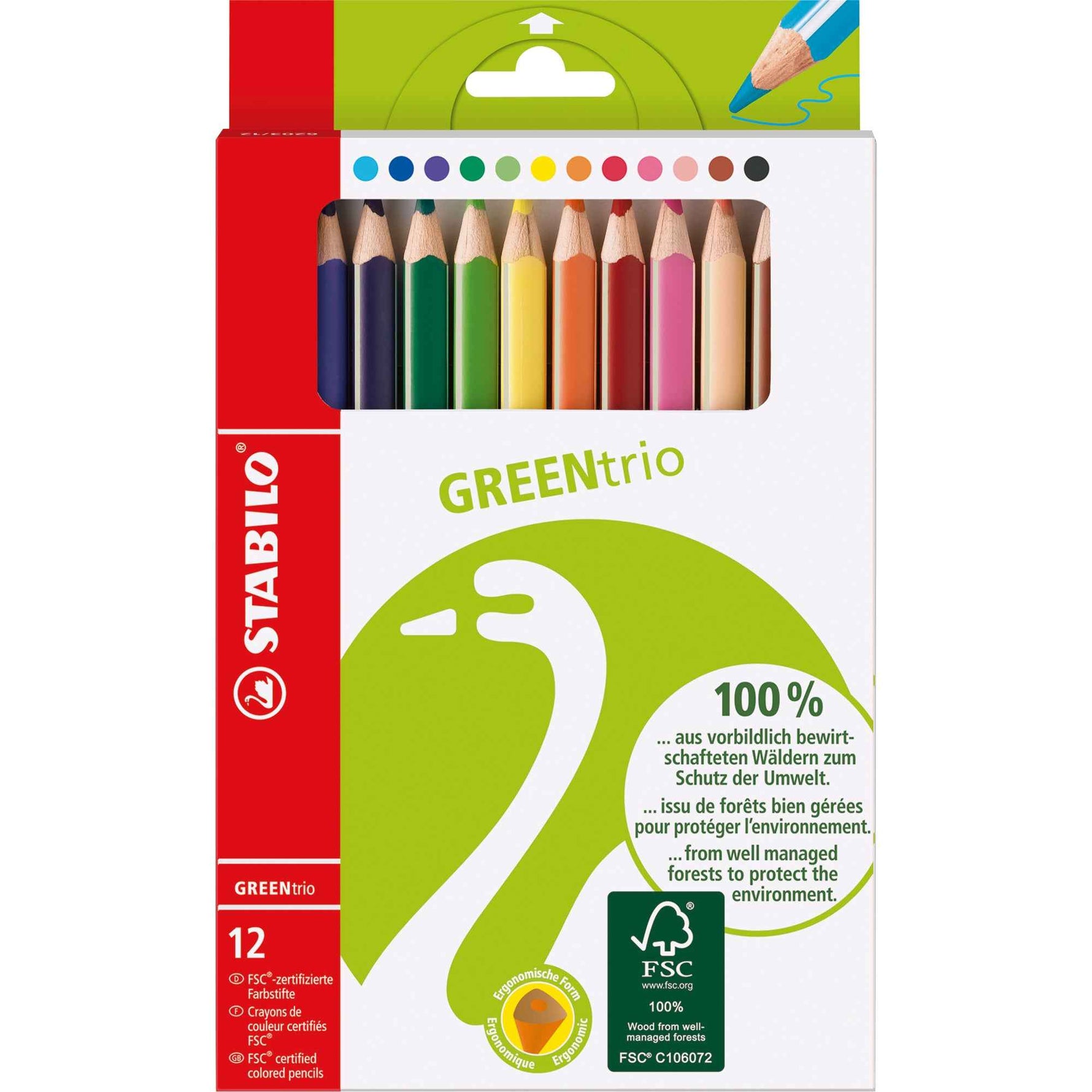 STABILO® Buntstift GREENtrio® 12 St./Pack.