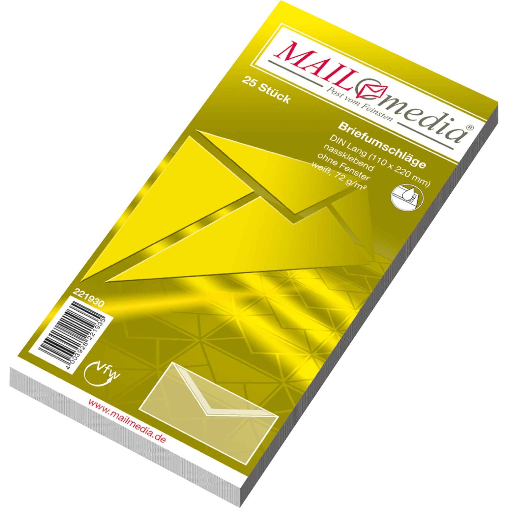 MAILmedia Briefumschläge DIN lang ohne Fenster