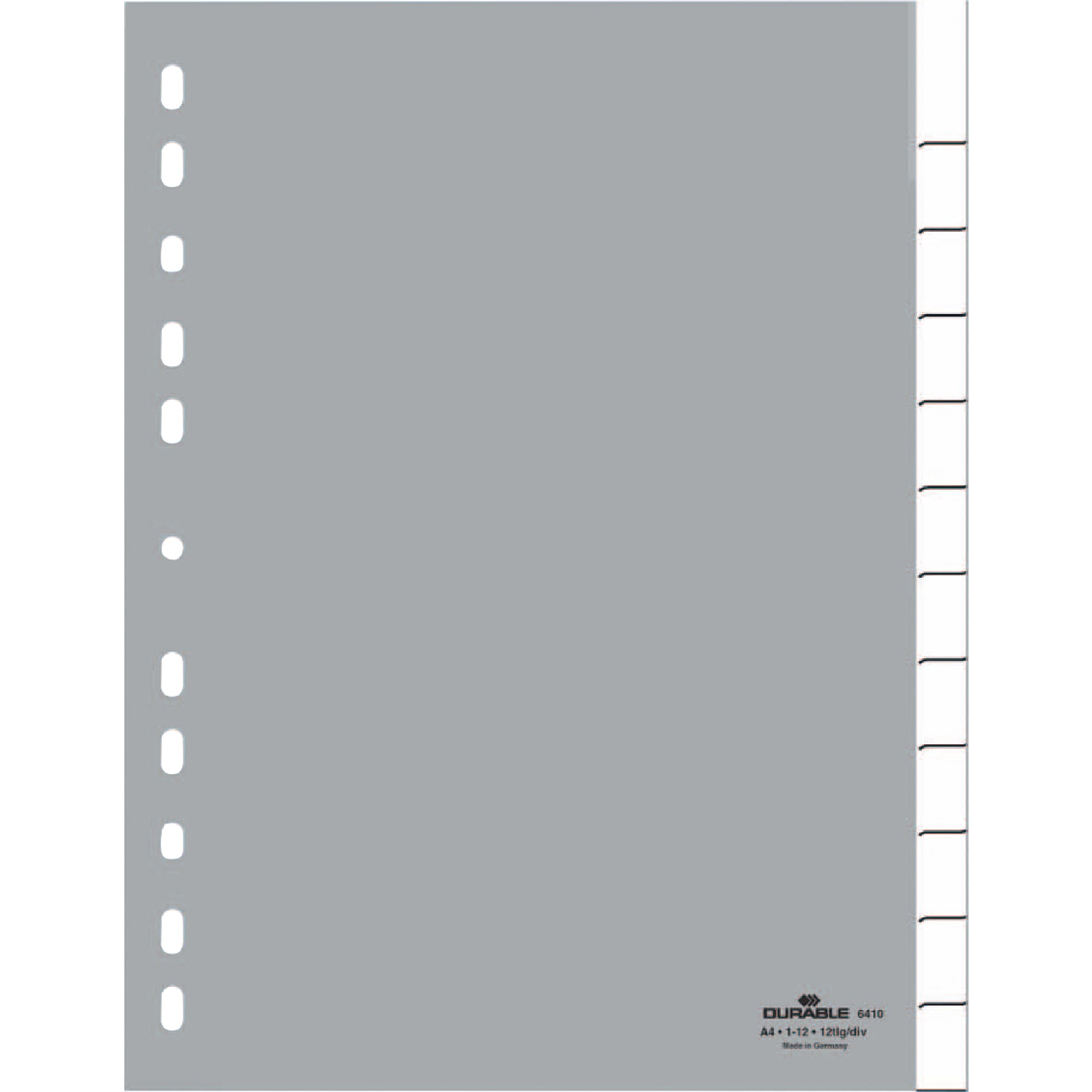 DURABLE Ordnerregister 12 Registerblätter - Wiepa Bürofachpartner