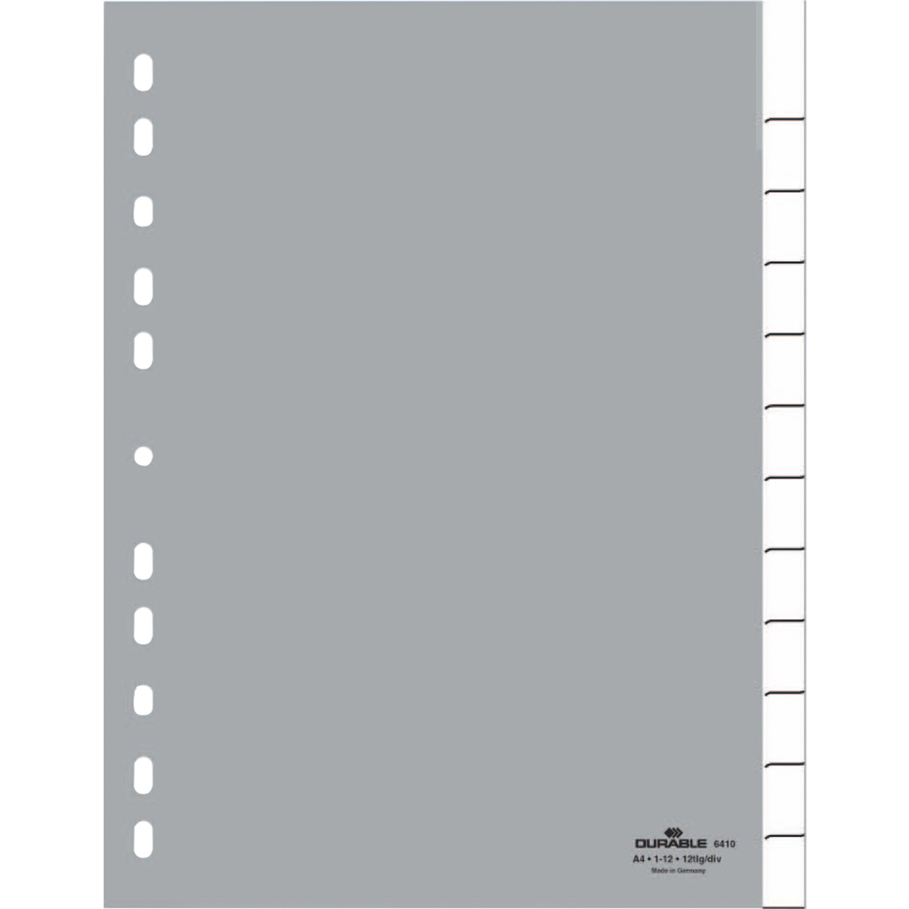 DURABLE Ordnerregister 12 Registerblätter - Wiepa Bürofachpartner