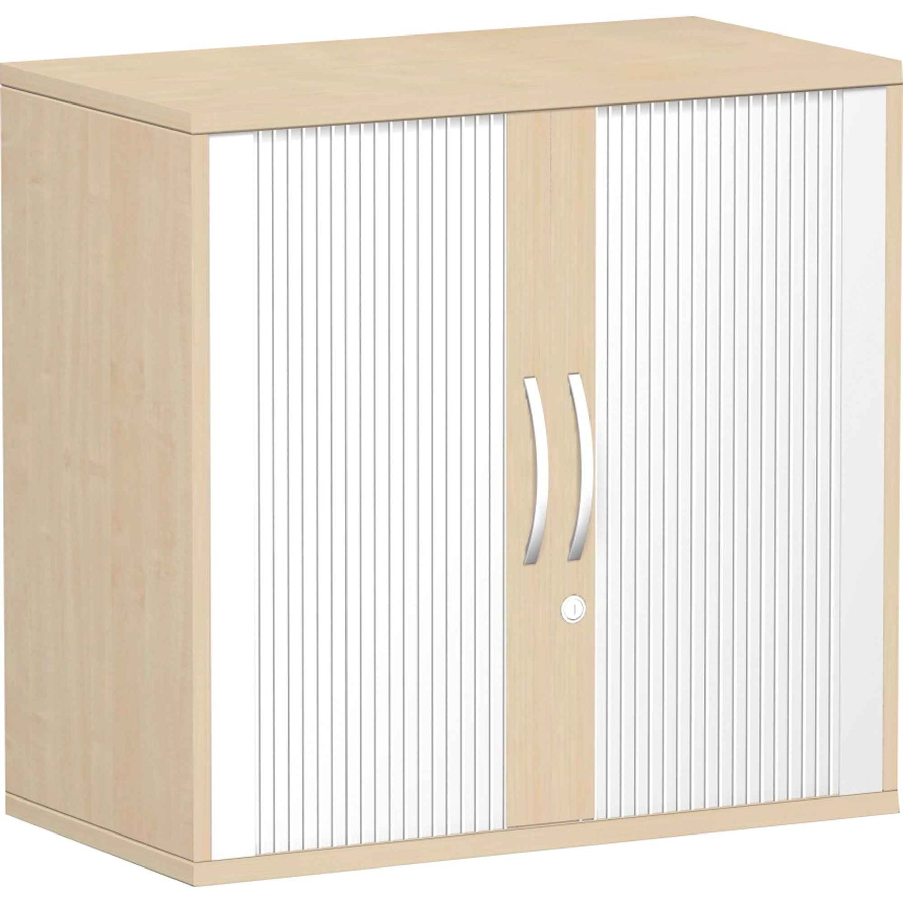 Geramöbel Rollladenschrank Flex 800 x 798 x 425 mm (B x H x T) silber