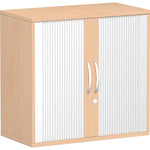 Geramöbel Rollladenschrank Flex 800 x 798 x 425 mm (B x H x T) silber
