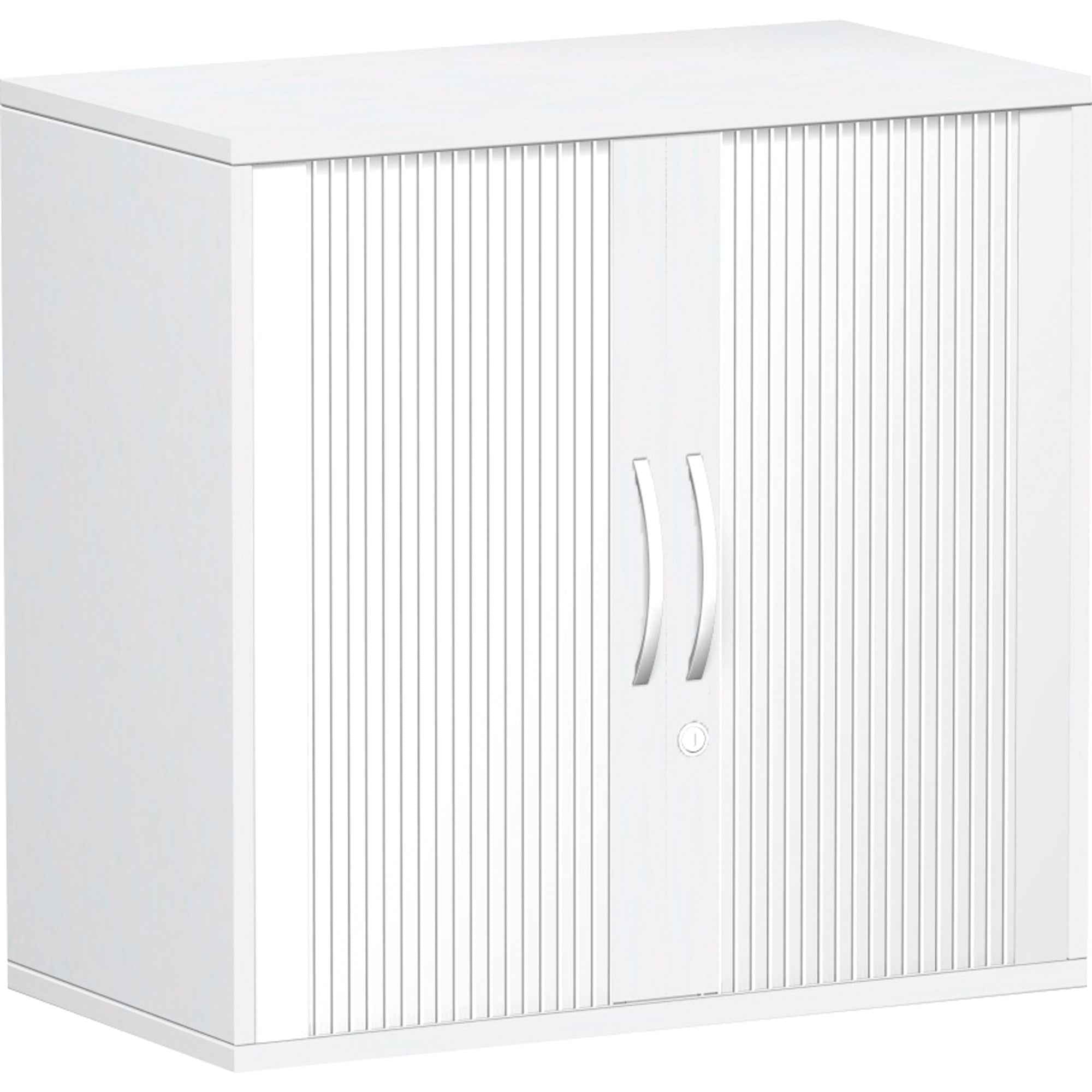 Geramöbel Rollladenschrank Flex 800 x 798 x 425 mm (B x H x T) silber