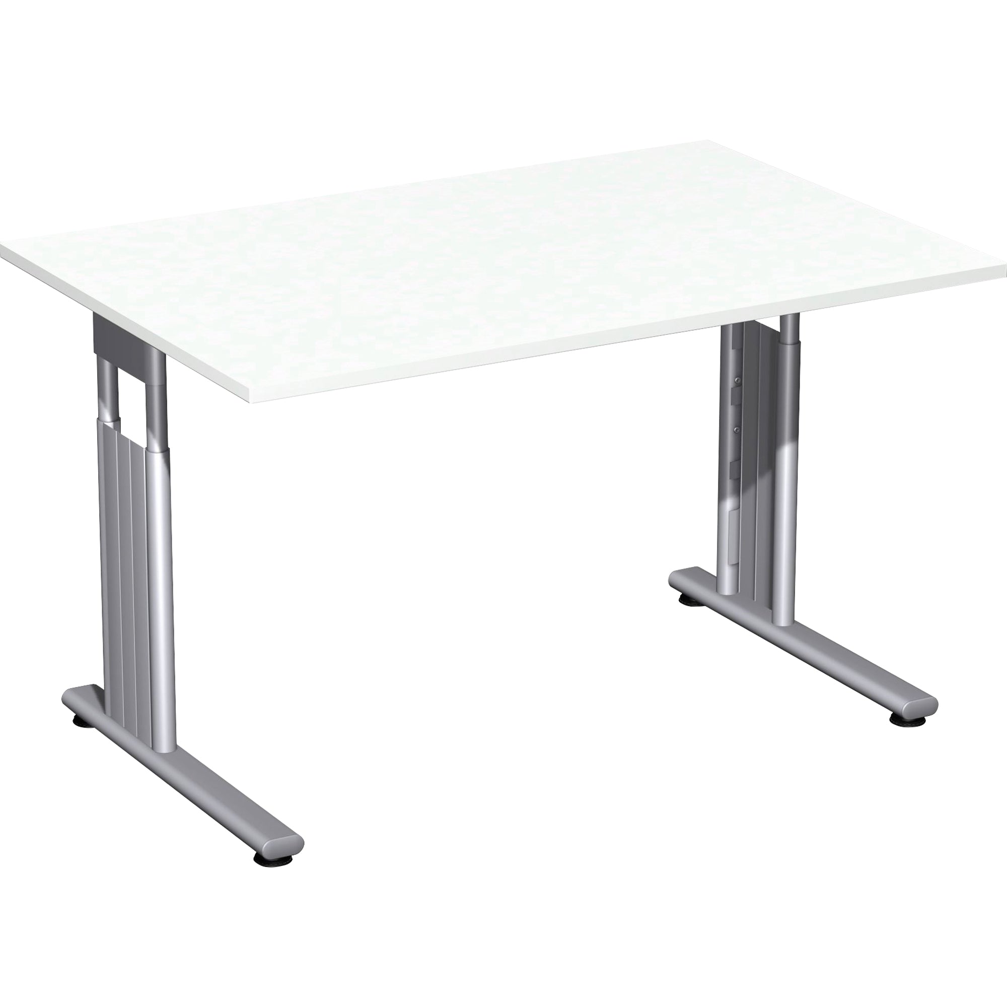 Geramöbel Schreibtisch C Fuß Flex 1.200 x 680-820 x 800 mm (B x H x T) Rechteck