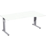 Geramöbel Schreibtisch C Fuß Flex 1.800 x 680-820 x 800/1.000 mm (B x H x T) Freiform rechts