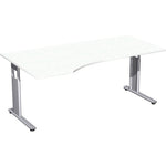 Geramöbel Schreibtisch C Fuß Flex 1.800 x 680-820 x 800/1.000 mm (B x H x T) Freiform links