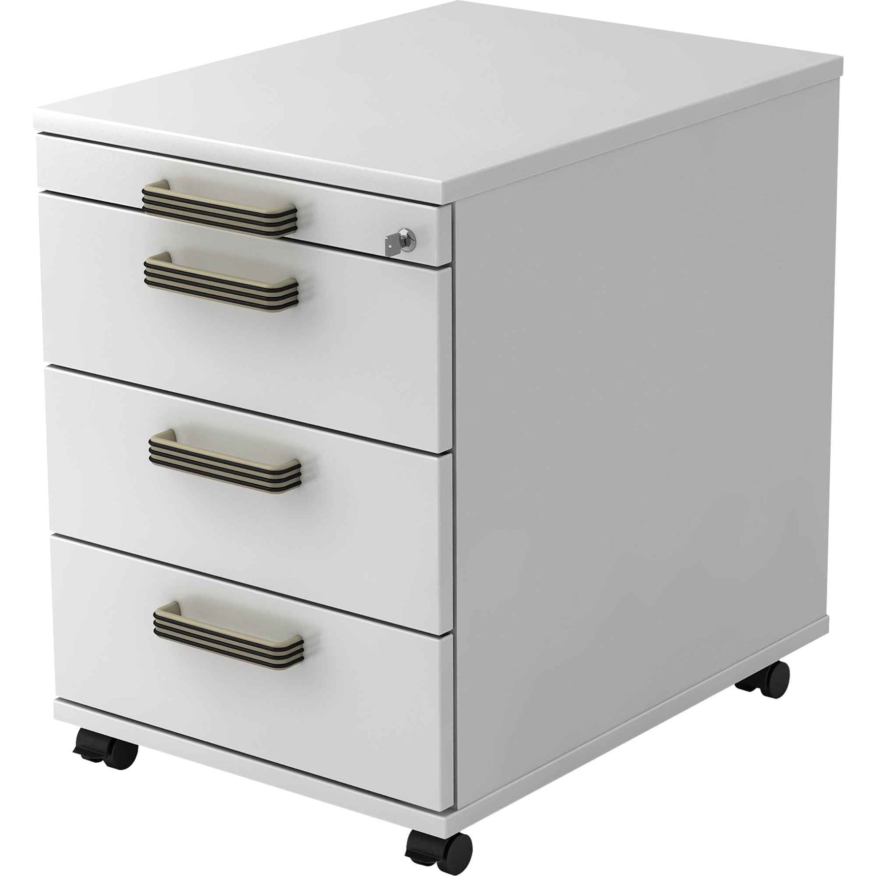 Hammerbacher Rollcontainer Solid weiß