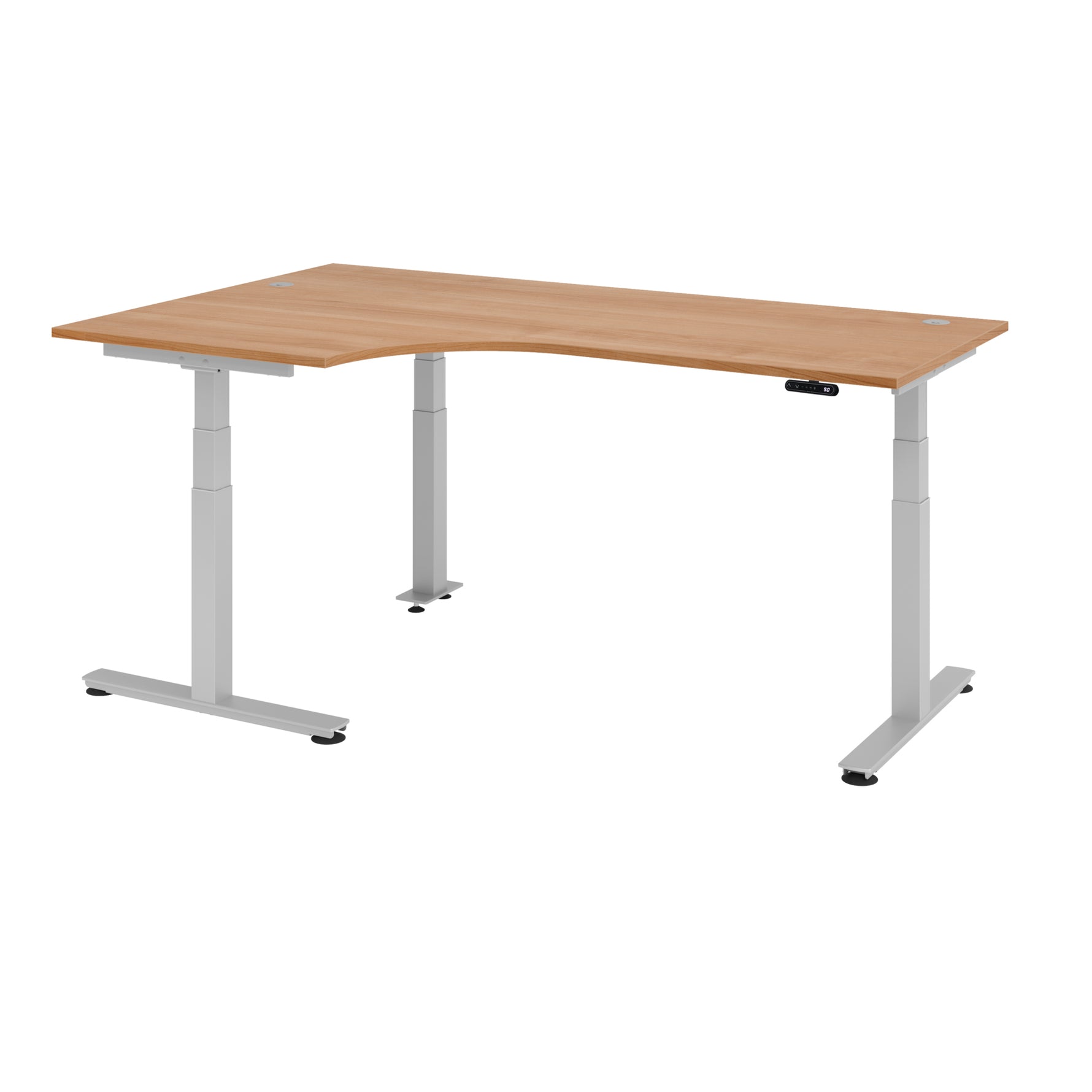 Hammerbacher Schreibtisch 2.000 x 630-1.270 x 1.200 mm (B x H x T) – Produktbild 4