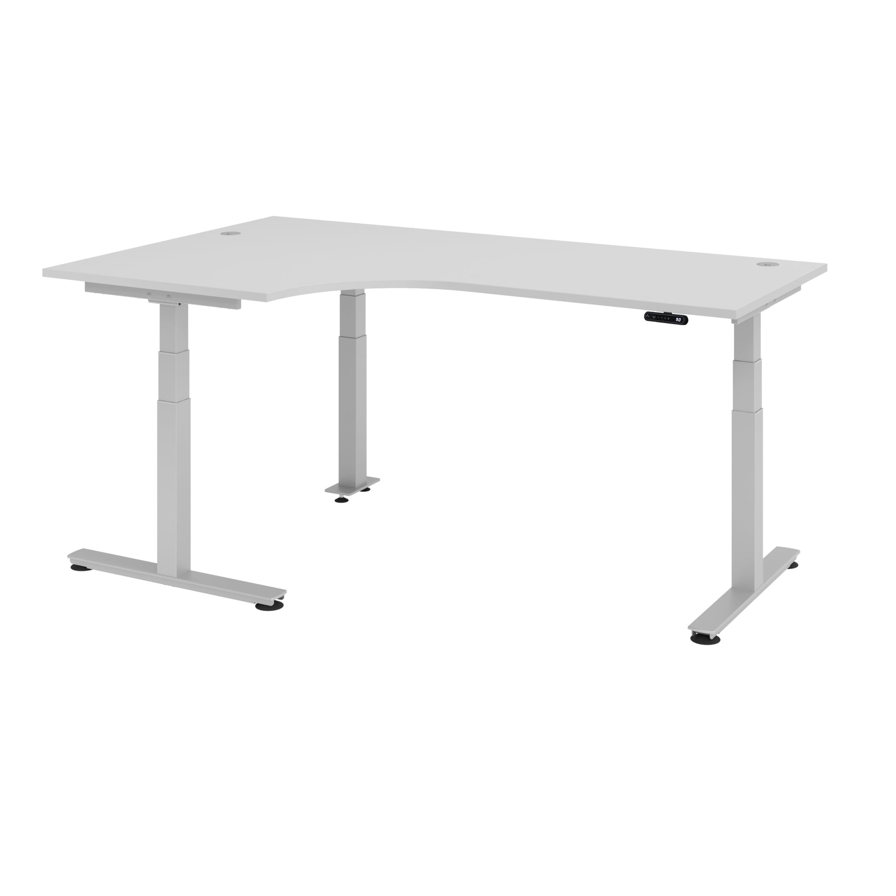 Hammerbacher Schreibtisch 2.000 x 630-1.270 x 1.200 mm (B x H x T) – Produktbild 6