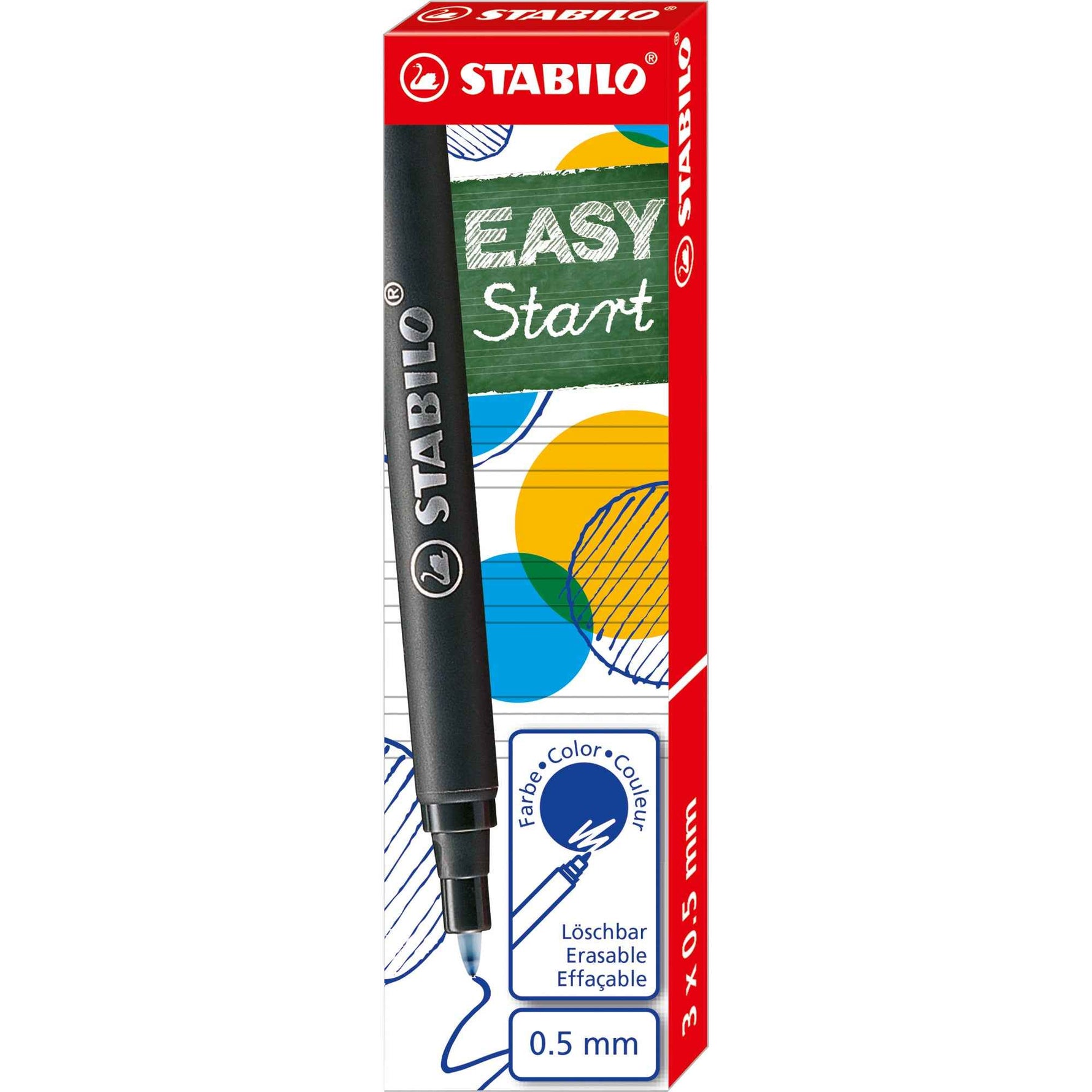 STABILO® Tintenrollermine EASYoriginal 0,5 mm löschbar 3 St./Pack.