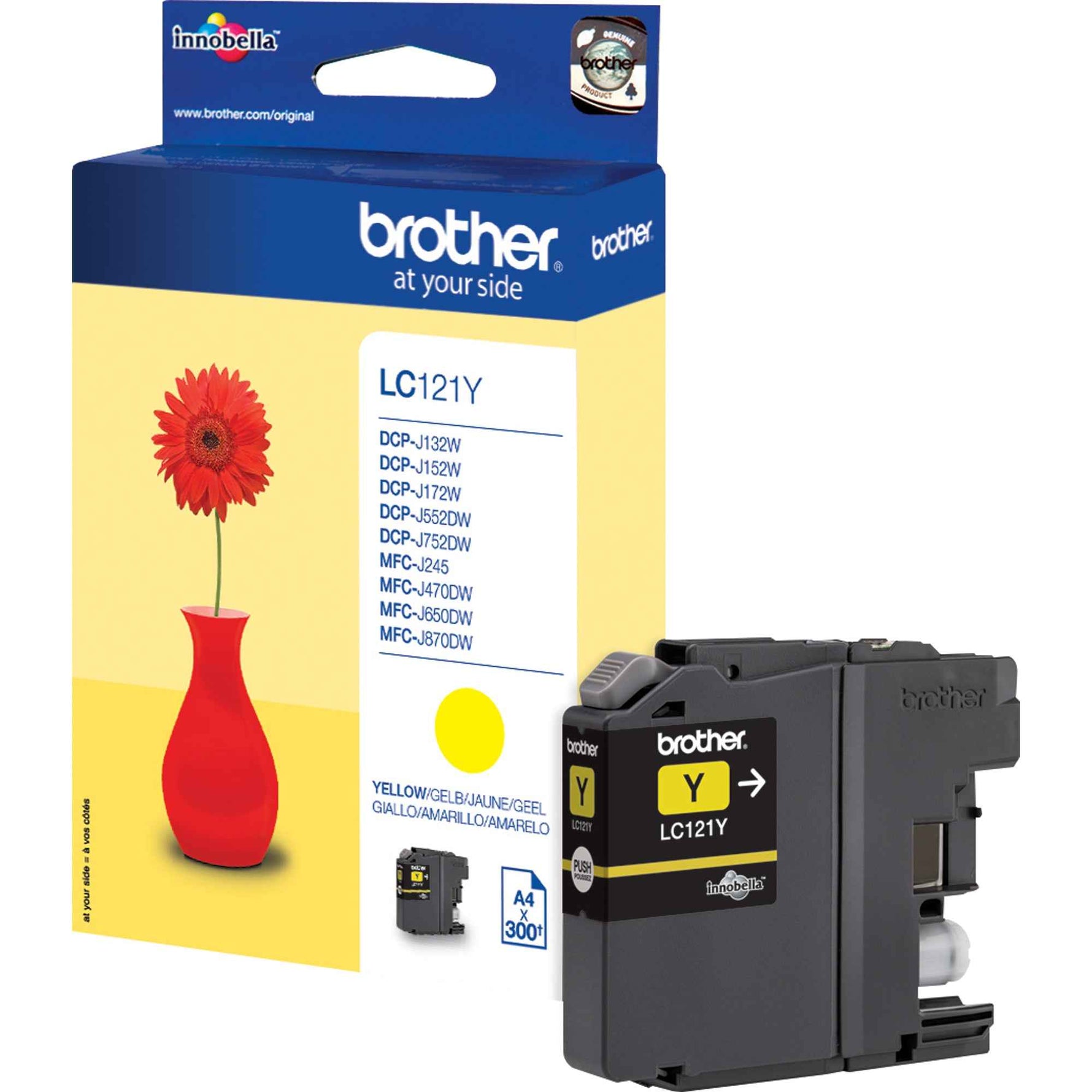 Brother Tintenpatrone LC-121Y gelb