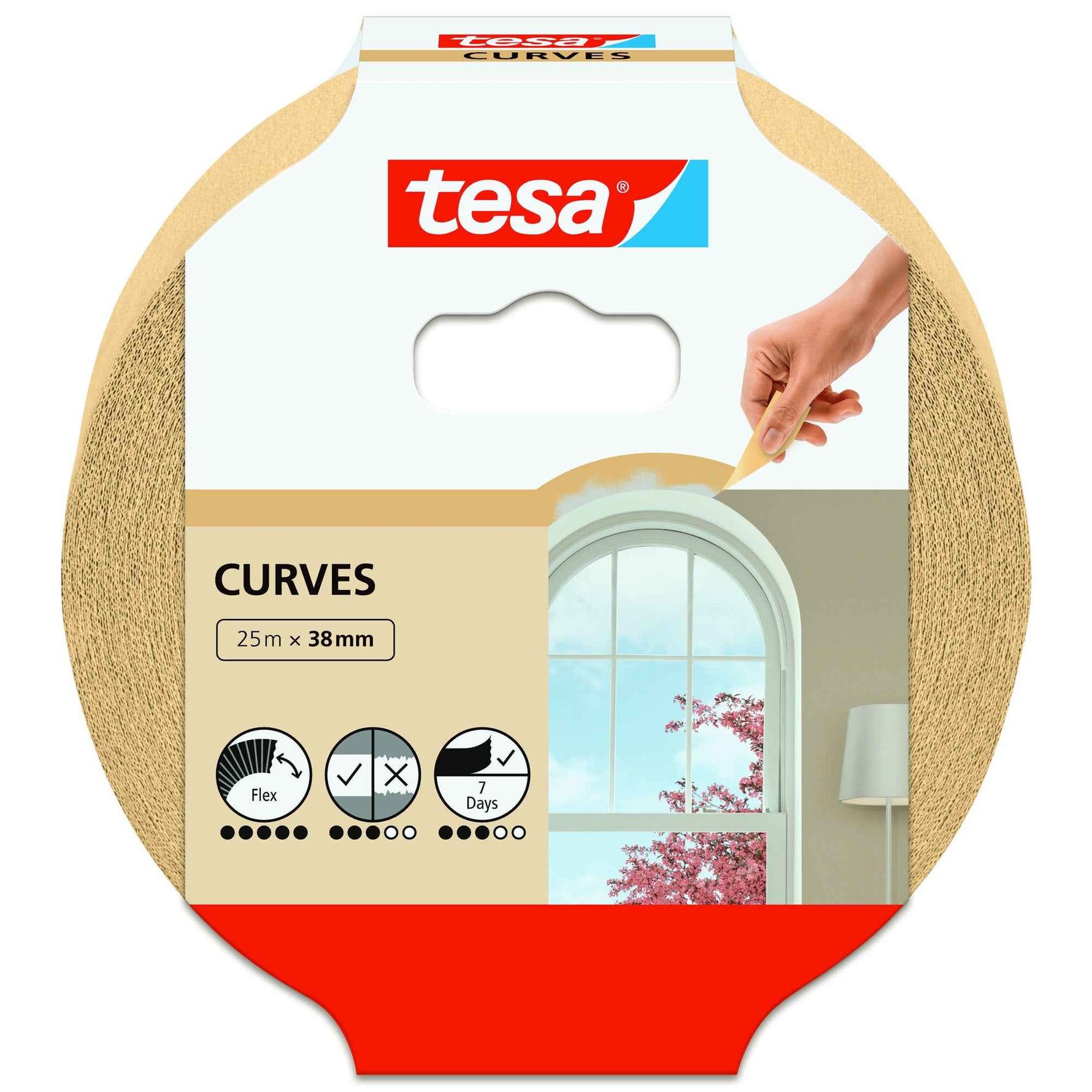 tesa® Kreppband KURVEN
