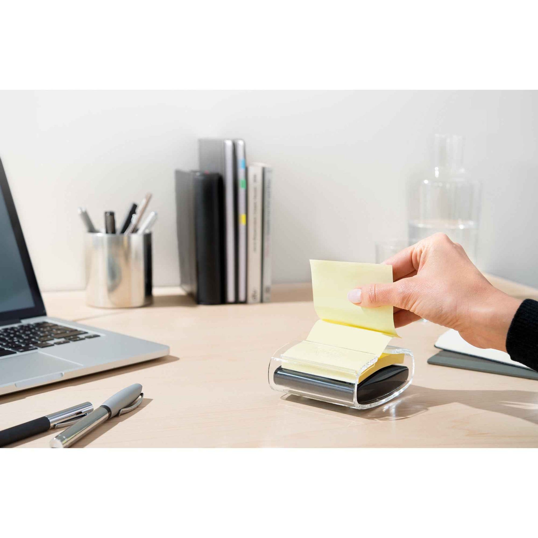 Post-it® Haftnotizspender Super Sticky Z-Notes schwarz/transparent