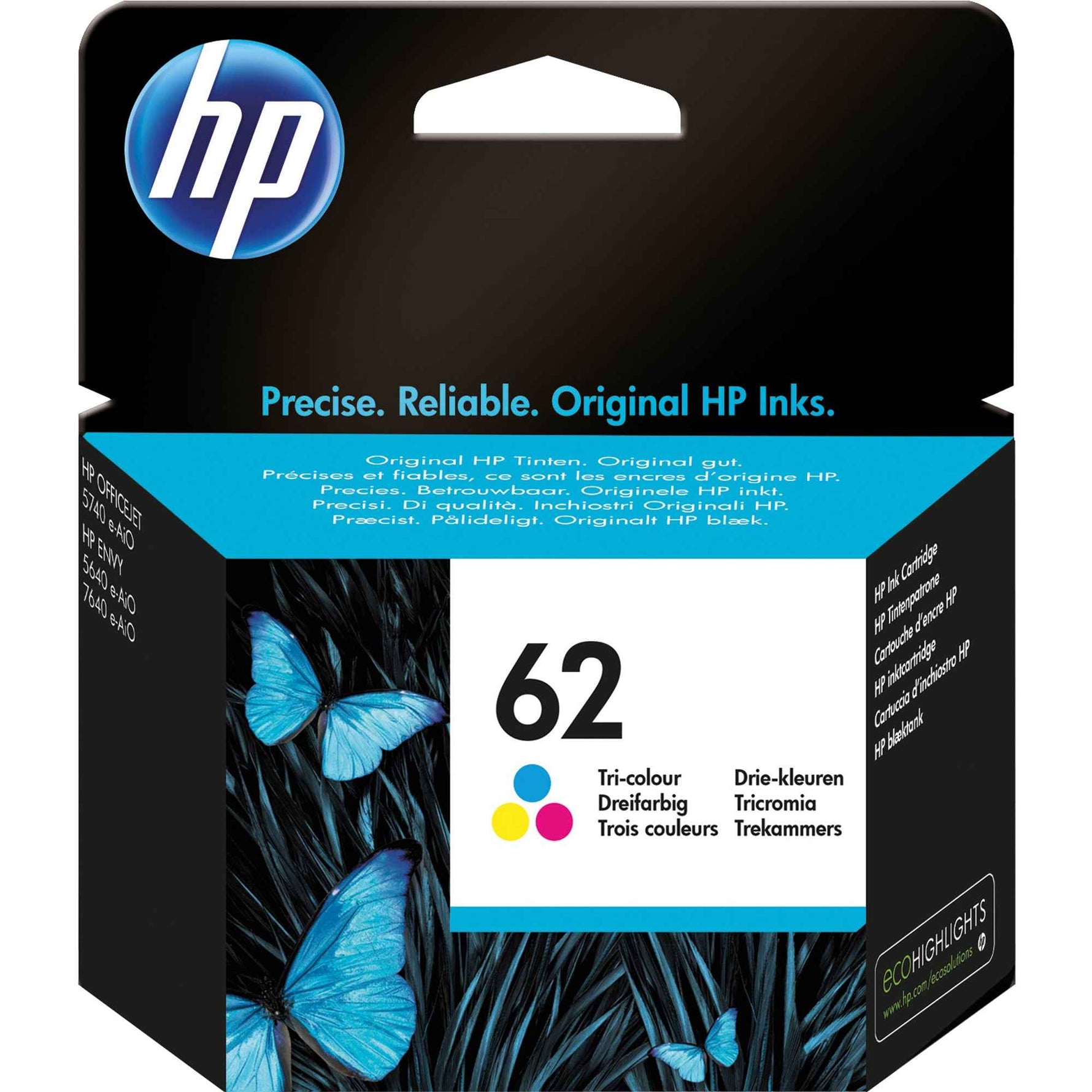 HP Tintenpatrone 62 cyan/magenta/gelb