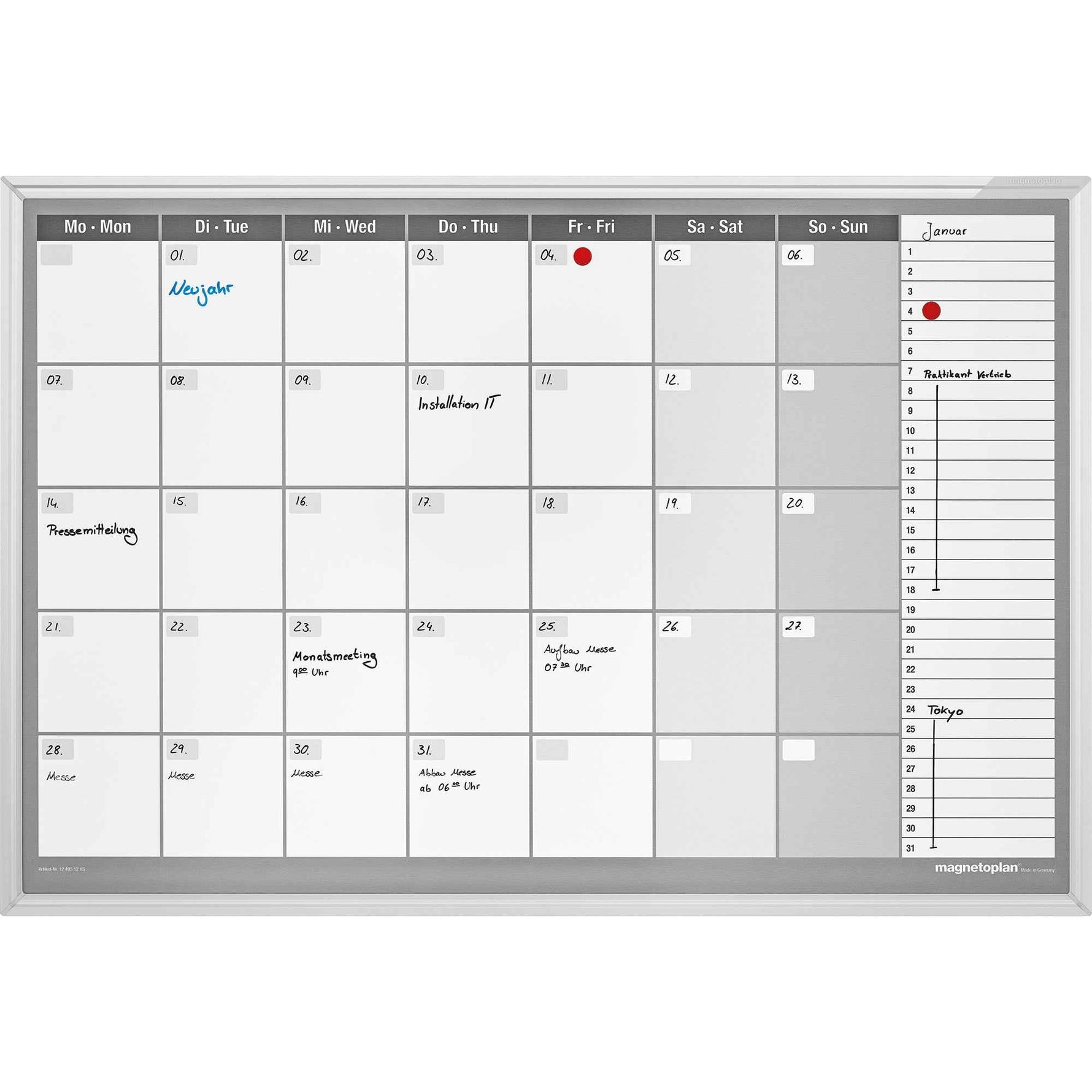 magnetoplan® Monatsplaner CC 92 x 62,5 cm (B x H)