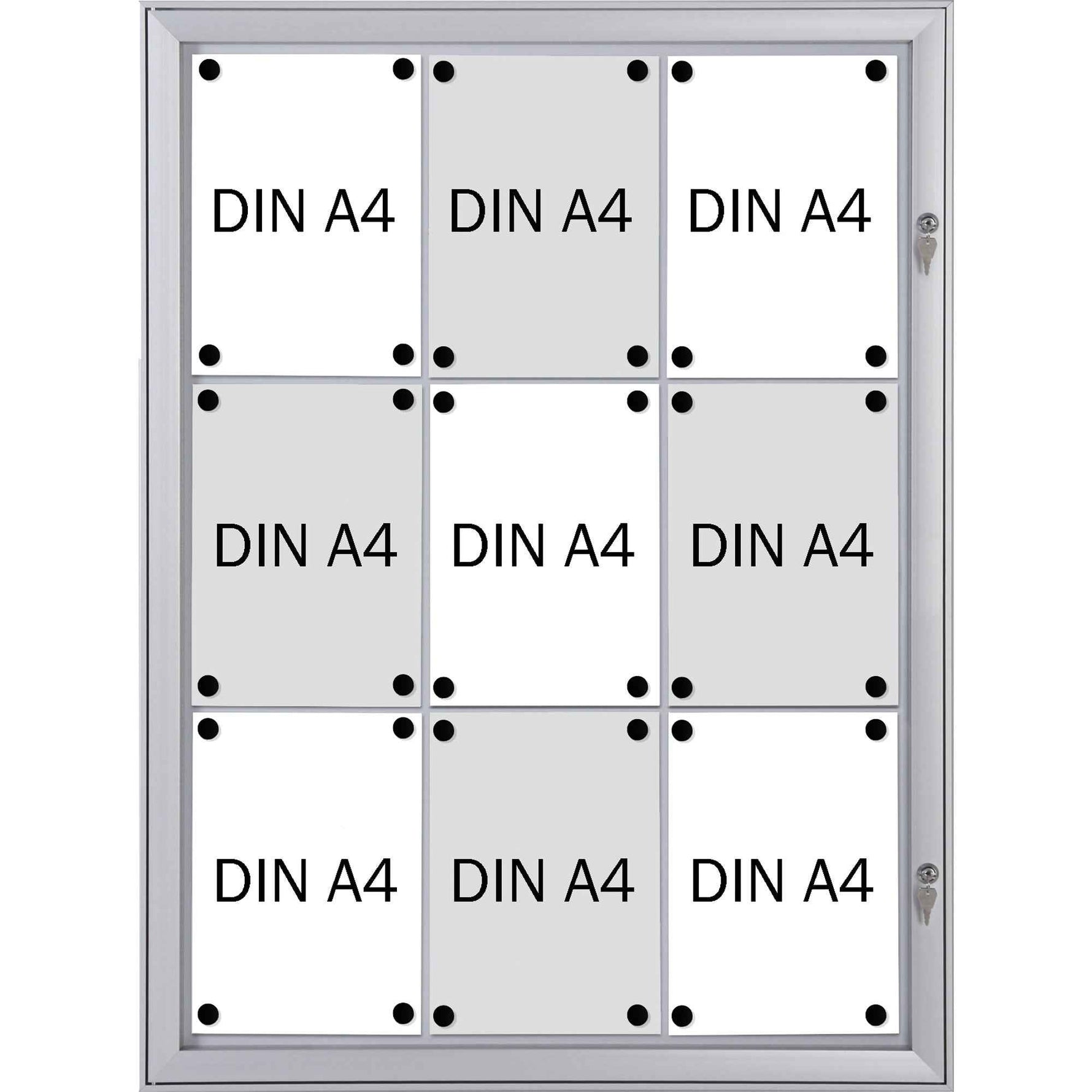 FRANKEN Schaukasten Security 9 x DIN A4