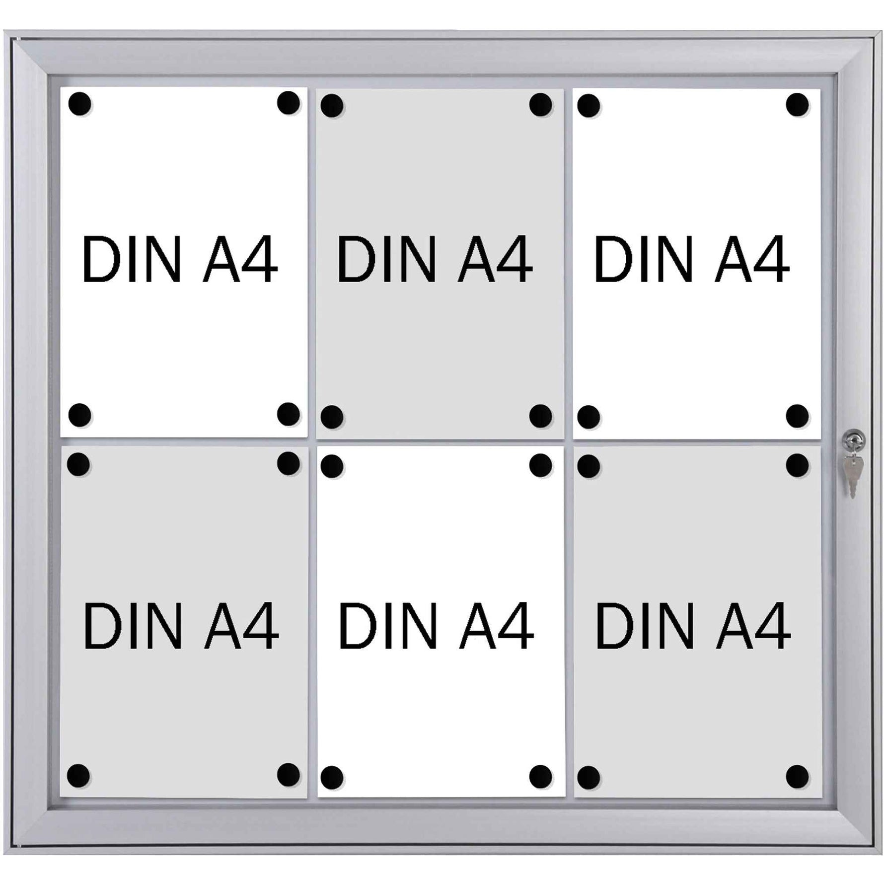 FRANKEN Schaukasten Security 6 x DIN A4