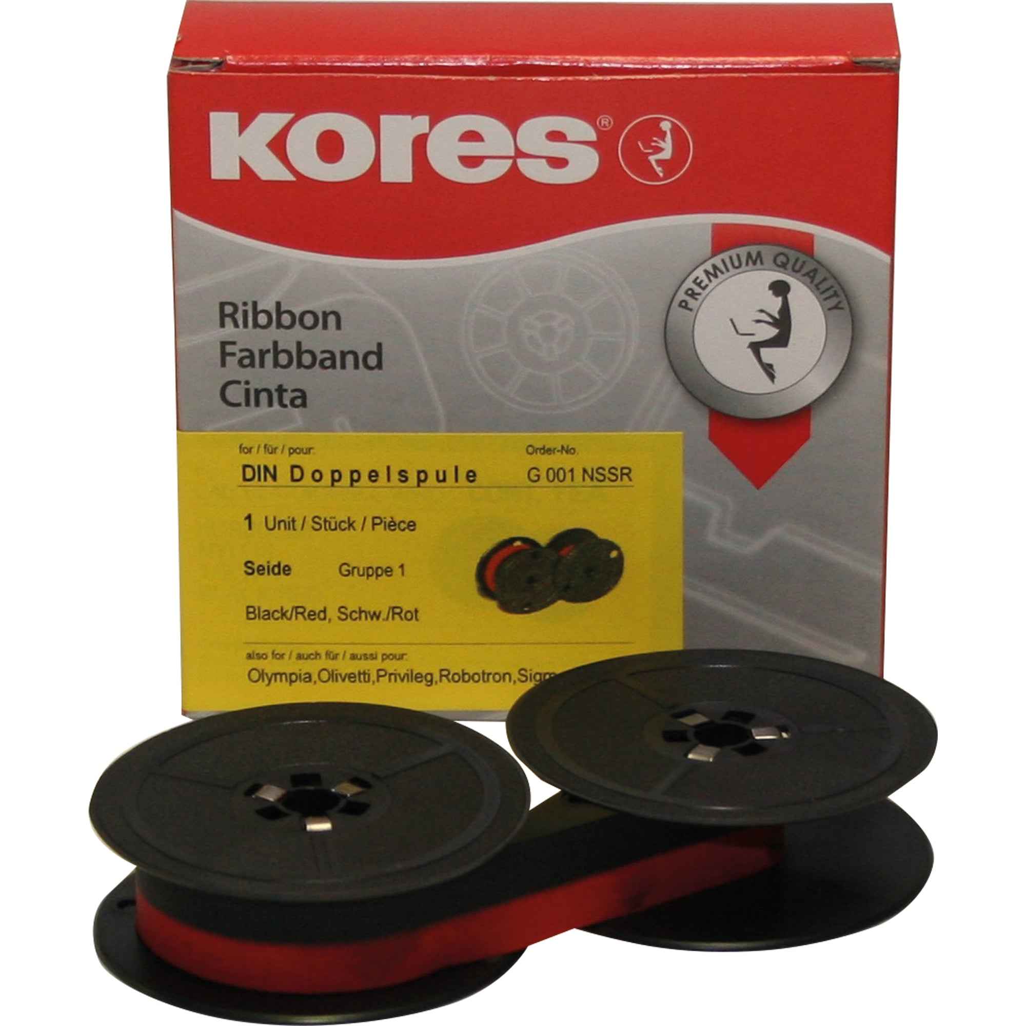 Kores Farbband schwarz/rot