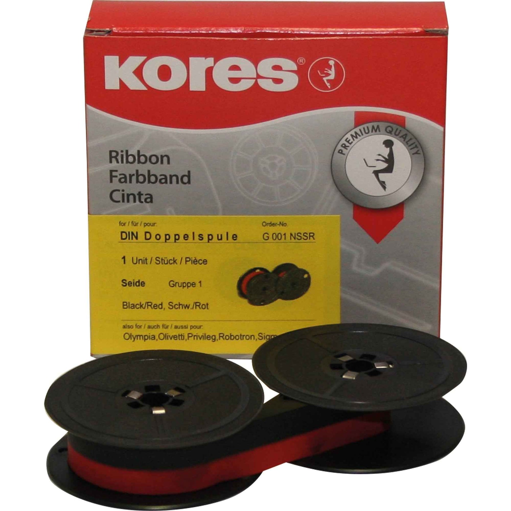 Kores Farbband schwarz/rot