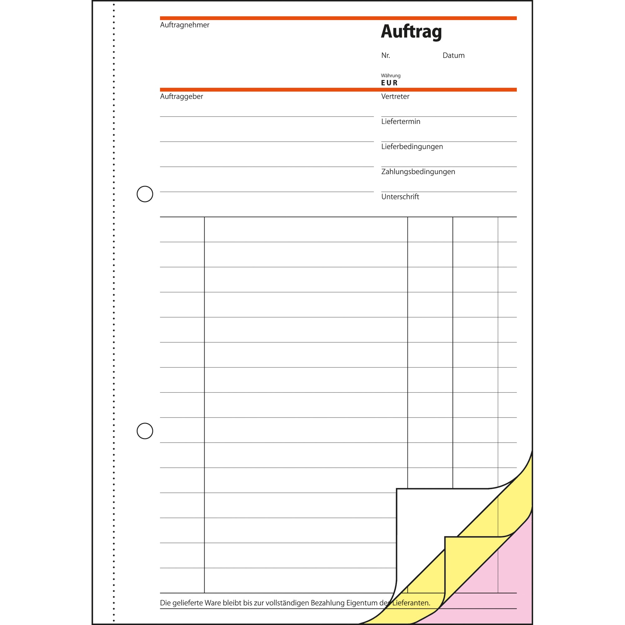 SIGEL Auftragsformular SD 002 - Wiepa Bürofachpartner