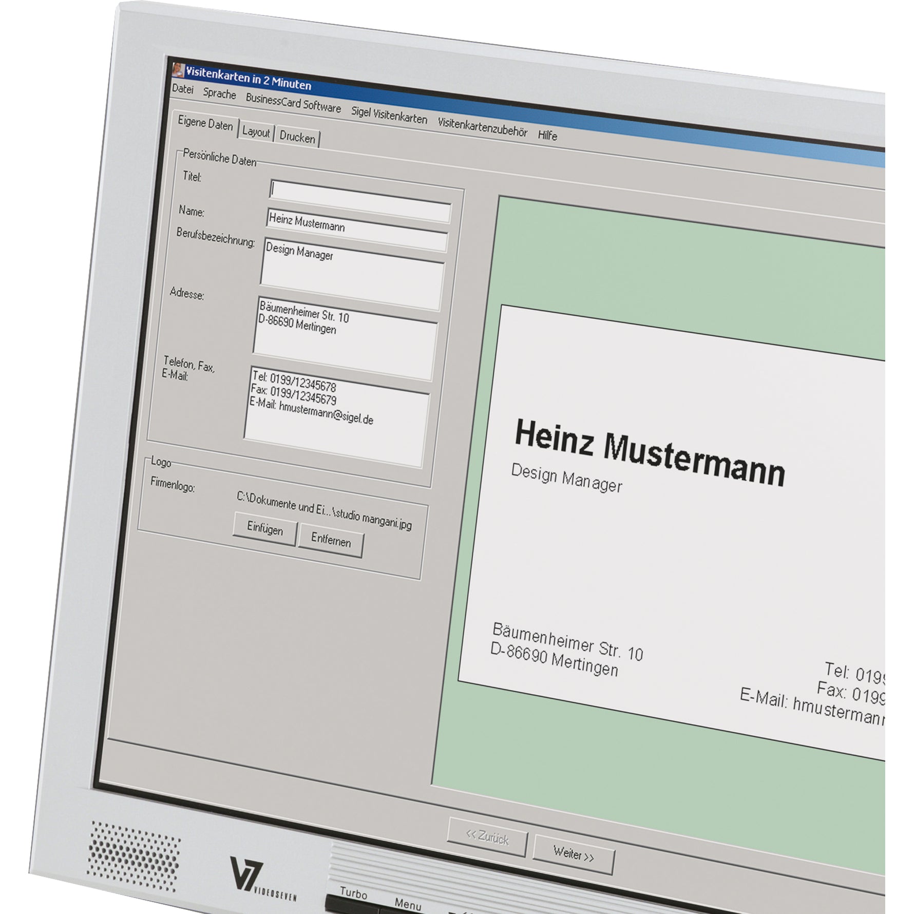 SIGEL Visitenkarte 200 g/m² 600 St./Pack. - Wiepa Bürofachpartner