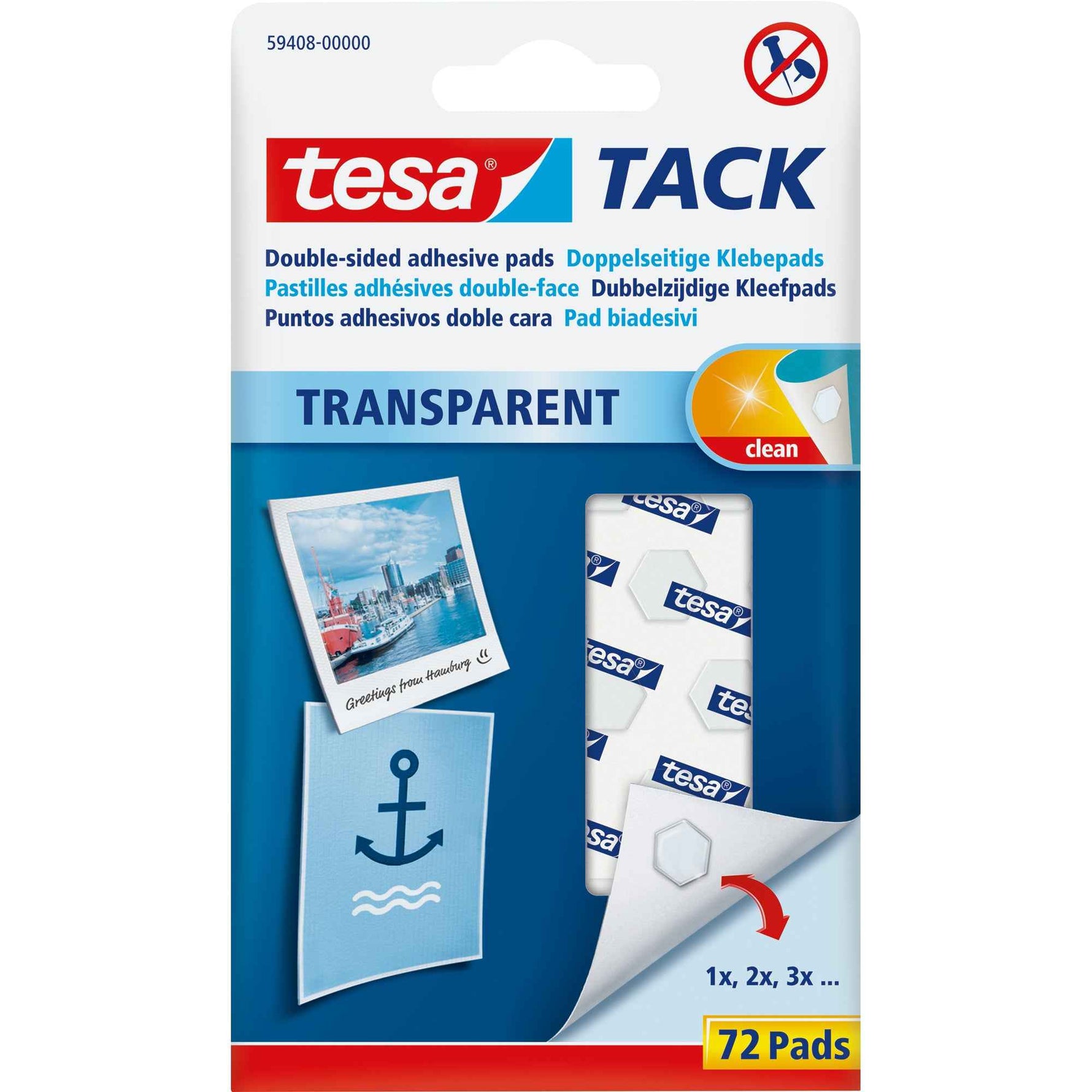 tesa® Klebepad TACK Transparent