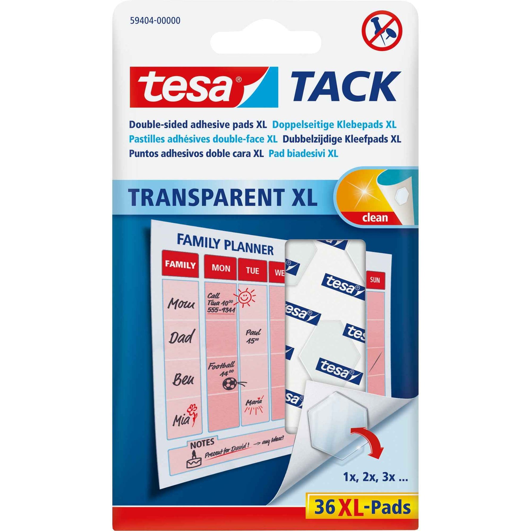 tesa® Klebepad TACK Transparent