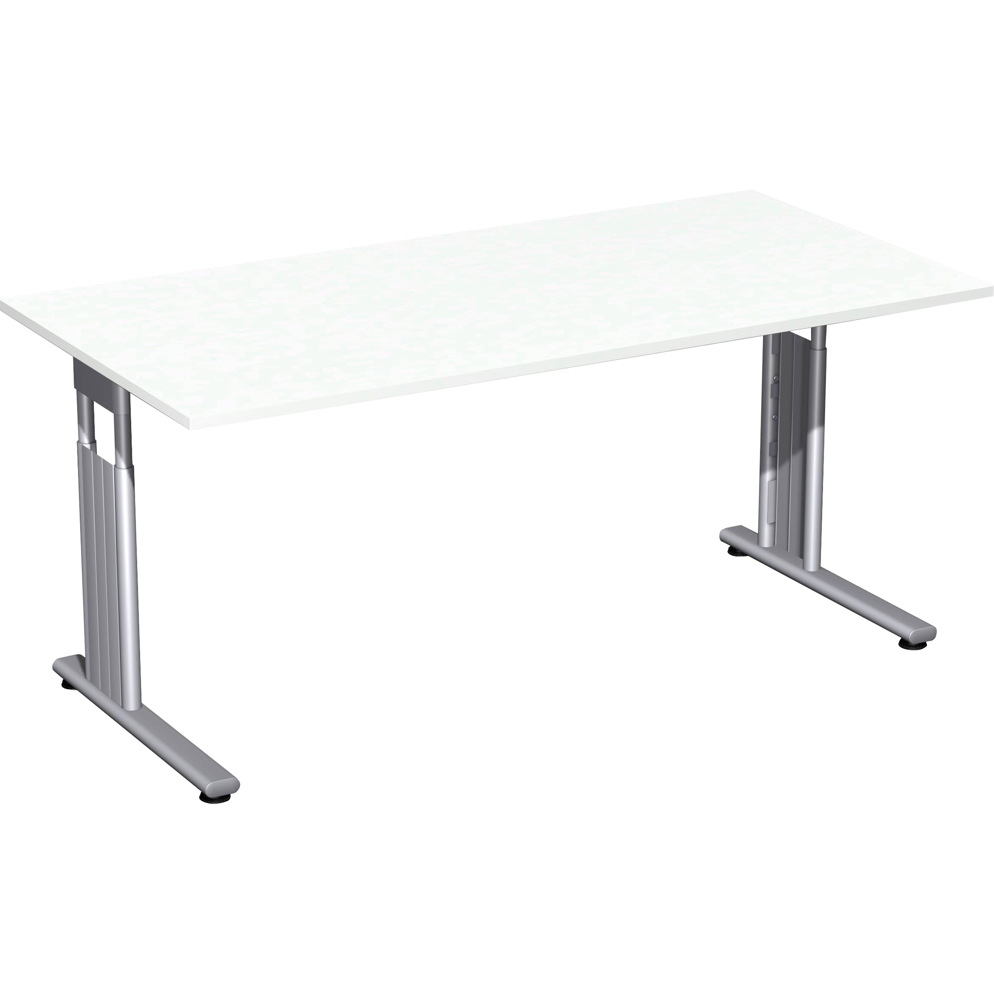 Geramöbel Schreibtisch C Fuß Flex 1.600 x 680-820 x 800 mm (B x H x T) Rechteck
