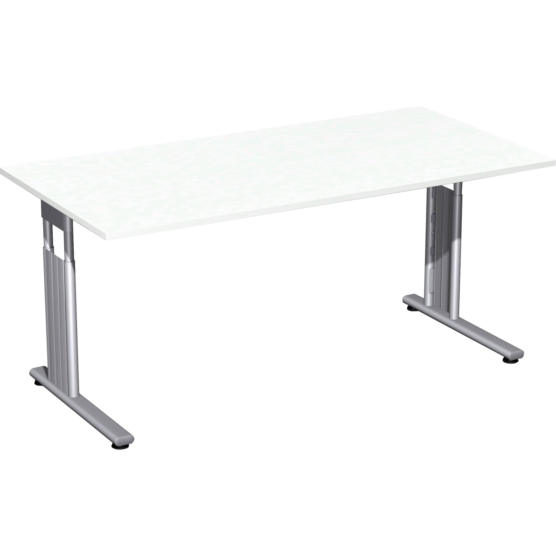 Geramöbel Schreibtisch C Fuß Flex 1.600 x 680-820 x 800 mm (B x H x T) Rechteck