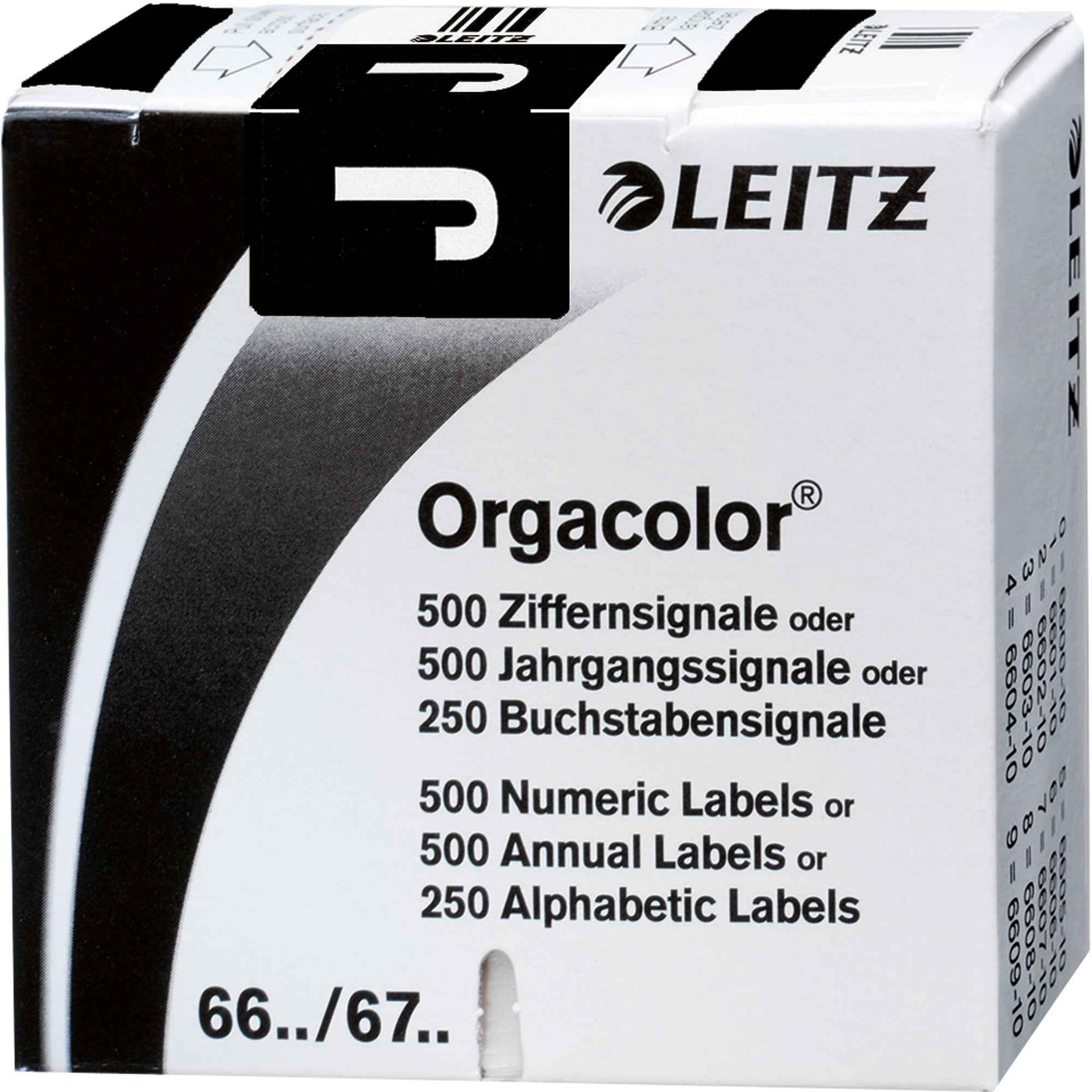 Leitz Buchstabensignal Orgacolor® schwarz