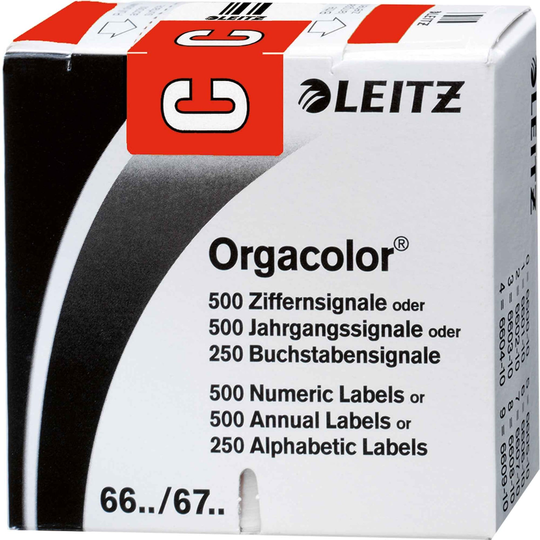 Leitz Buchstabensignal Orgacolor® rot