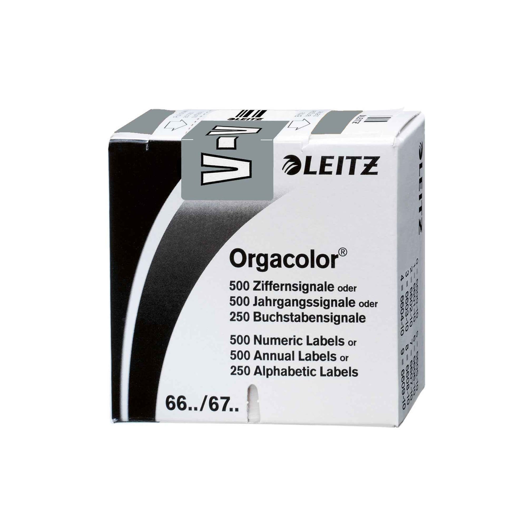Leitz Buchstabensignal Orgacolor® grau