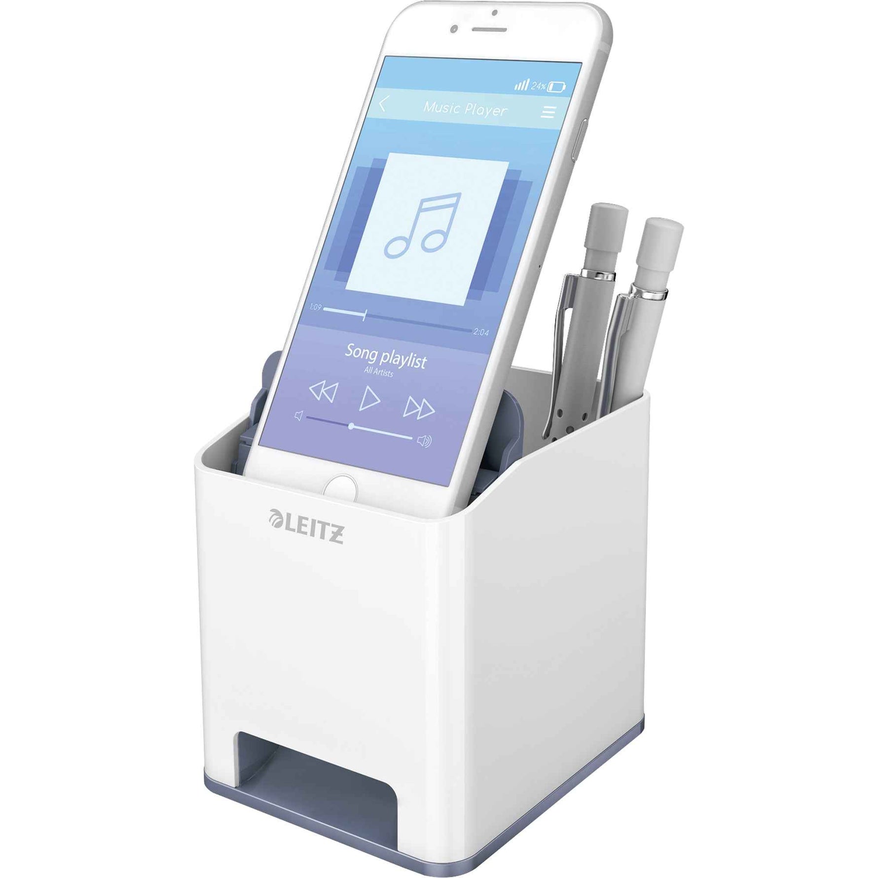 Leitz Stifteköcher WOW Duo Colour inkl. Soundverstärkungsfunktion