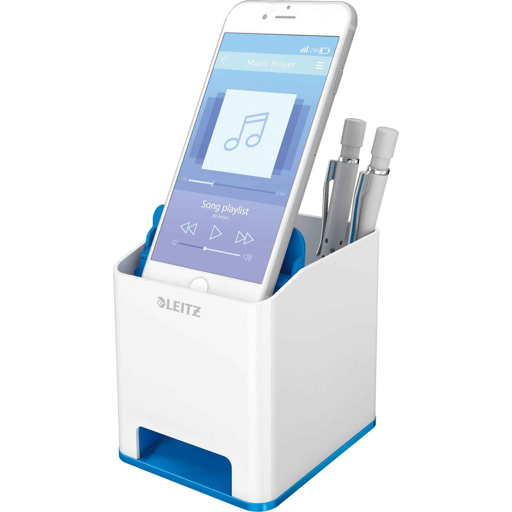 Leitz Stifteköcher WOW Duo Colour inkl. Soundverstärkungsfunktion