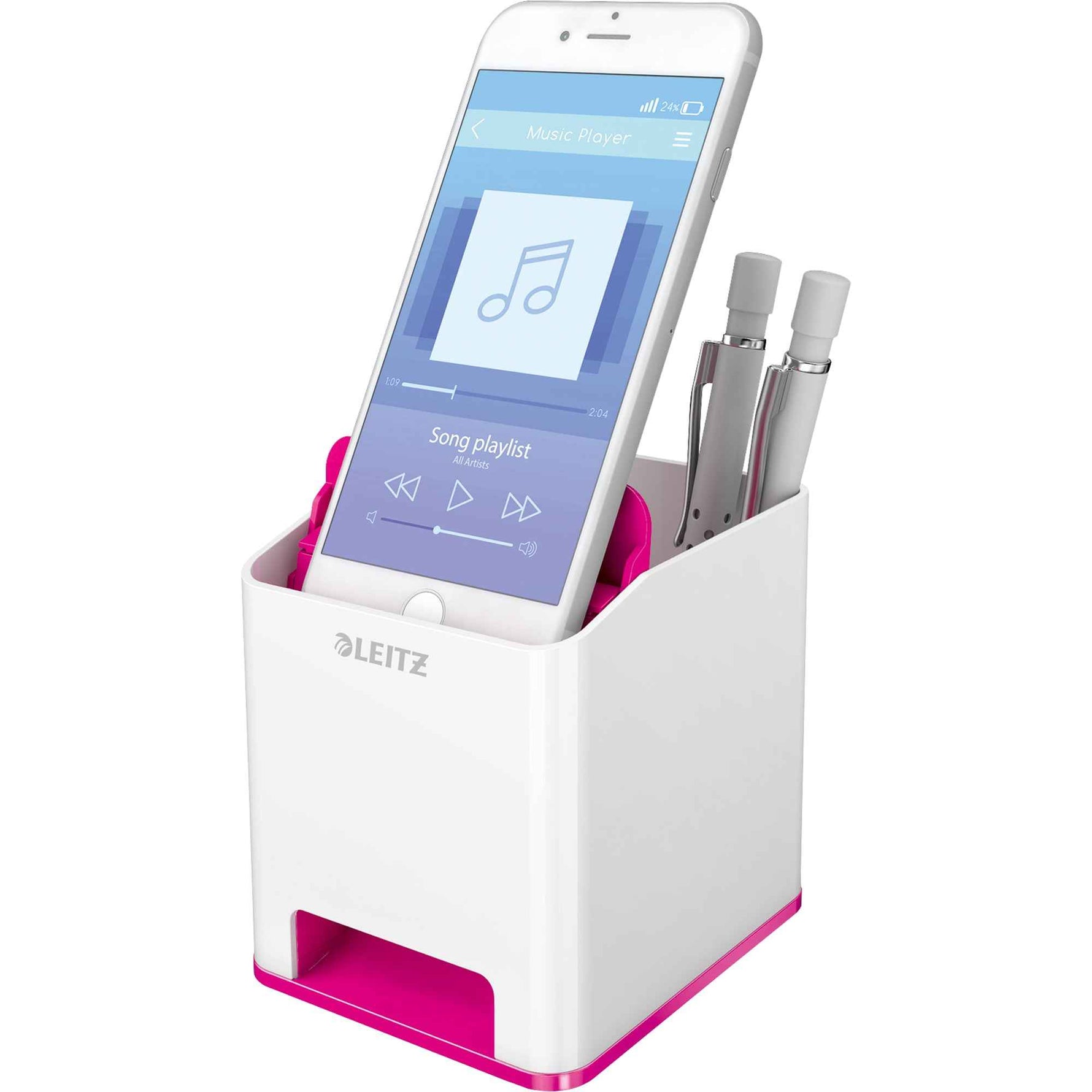 Leitz Stifteköcher WOW Duo Colour inkl. Soundverstärkungsfunktion