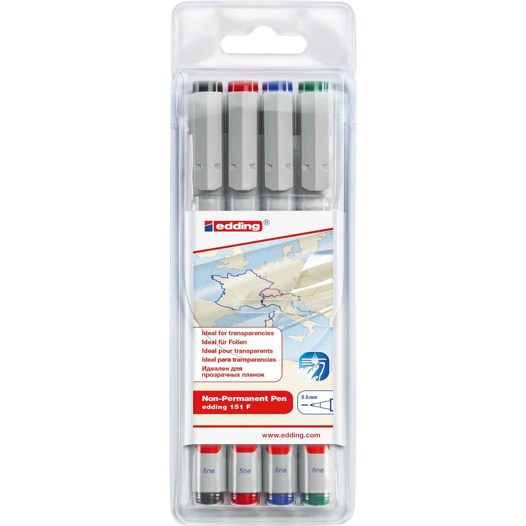 edding Folienstift 151 F 4 St./Pack.