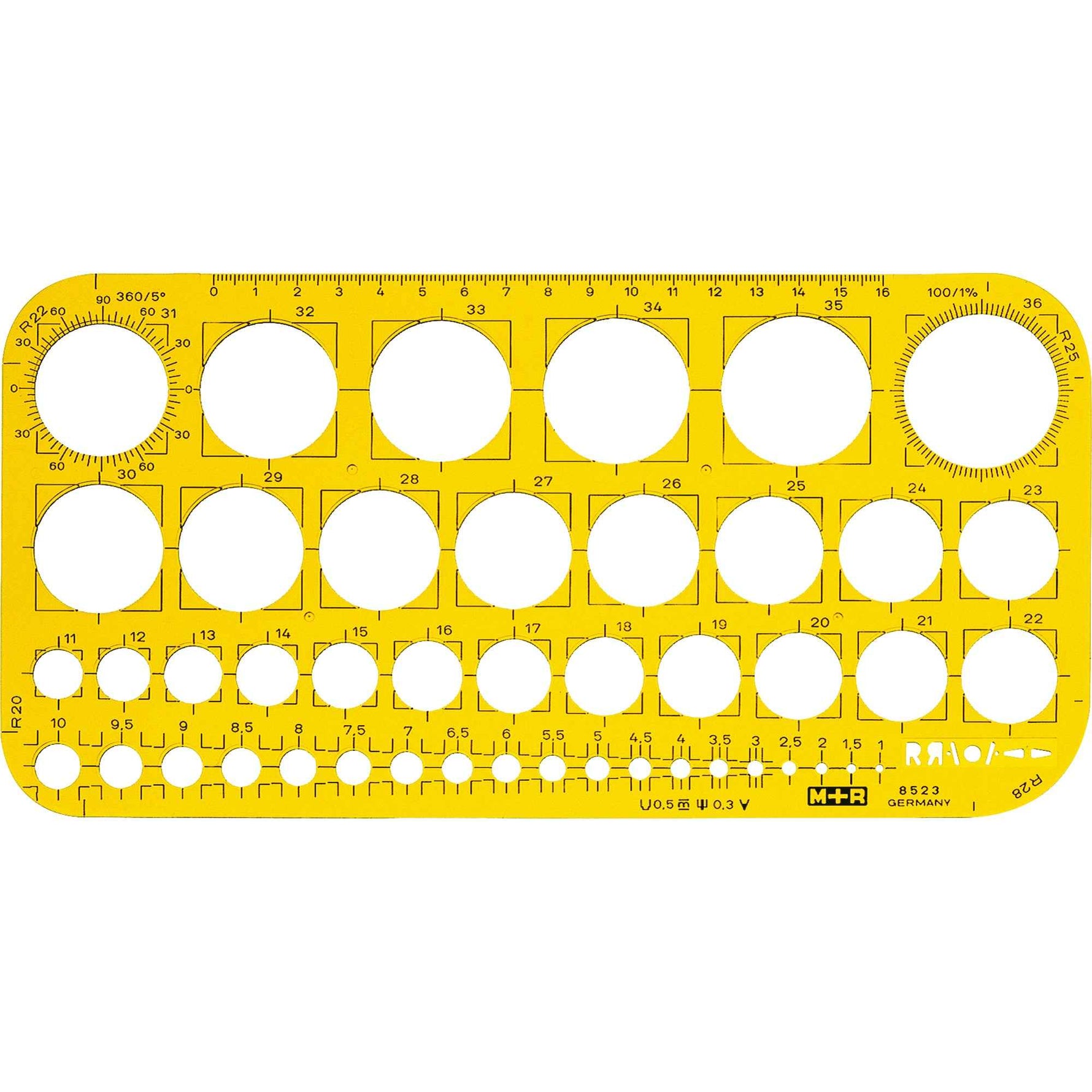 M+R Zeichenschablone