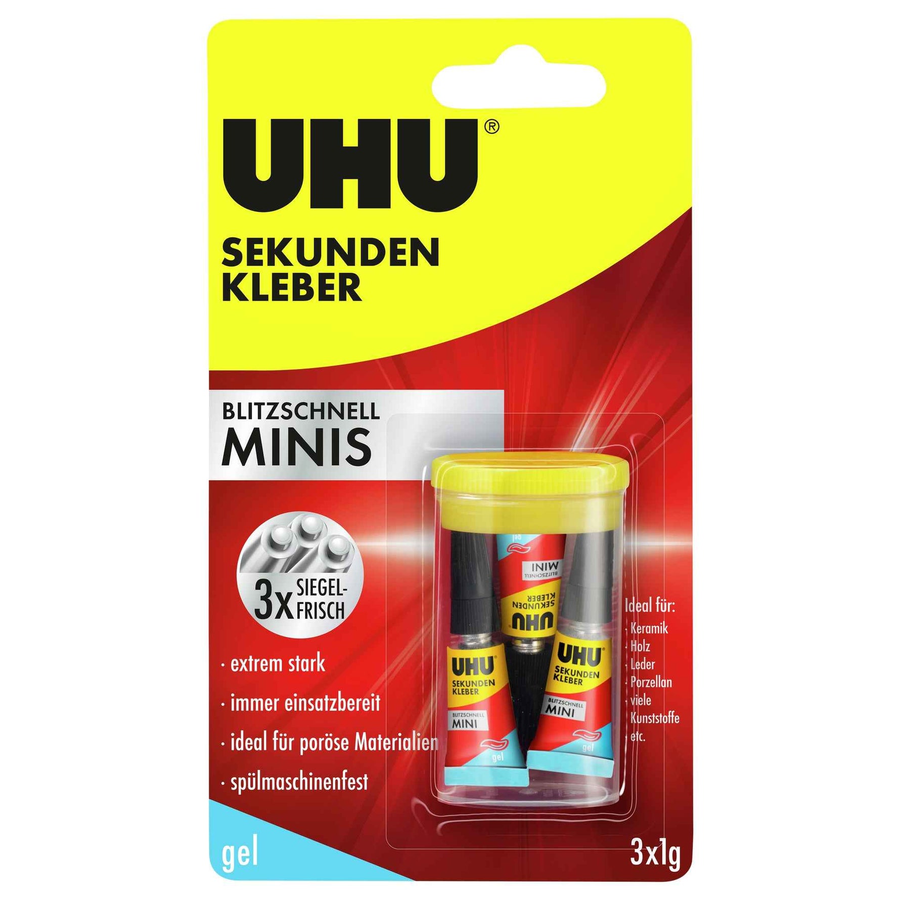 UHU® Sekundenkleber blitzschnell MINIS Gel