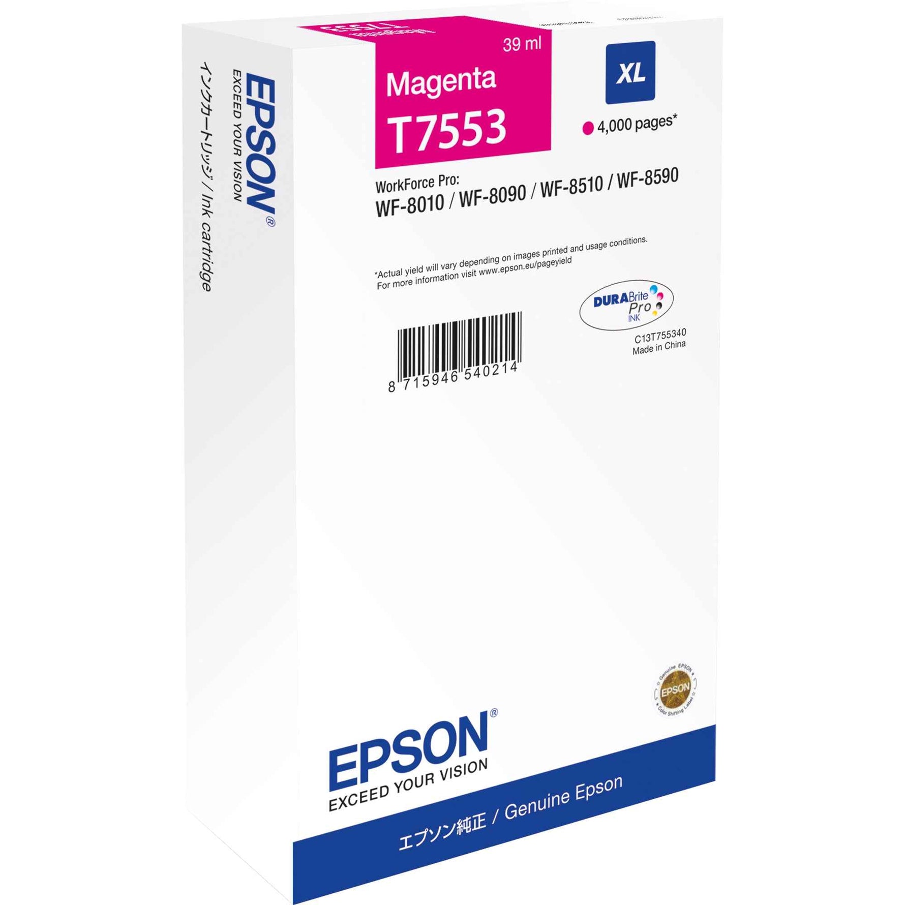 Epson Tintenpatrone T7553 magenta